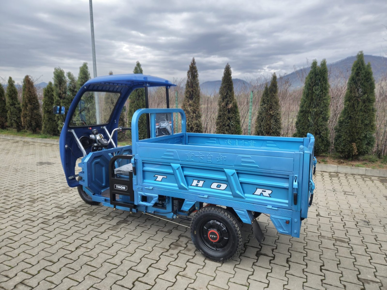 Triciclu electric 1200W Thor Magnum Plus fara permis 60V45Ah 25km/h cu basculare hidraulica TRANSPORT GRATUIT - imagine 5