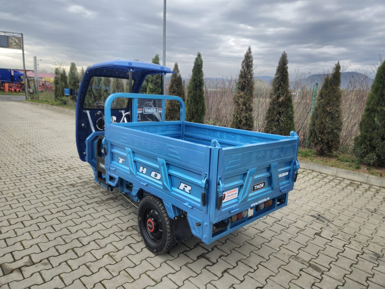 Triciclu electric 1200W Thor Magnum Plus fara permis 60V45Ah 25km/h cu basculare hidraulica TRANSPORT GRATUIT - imagine 6