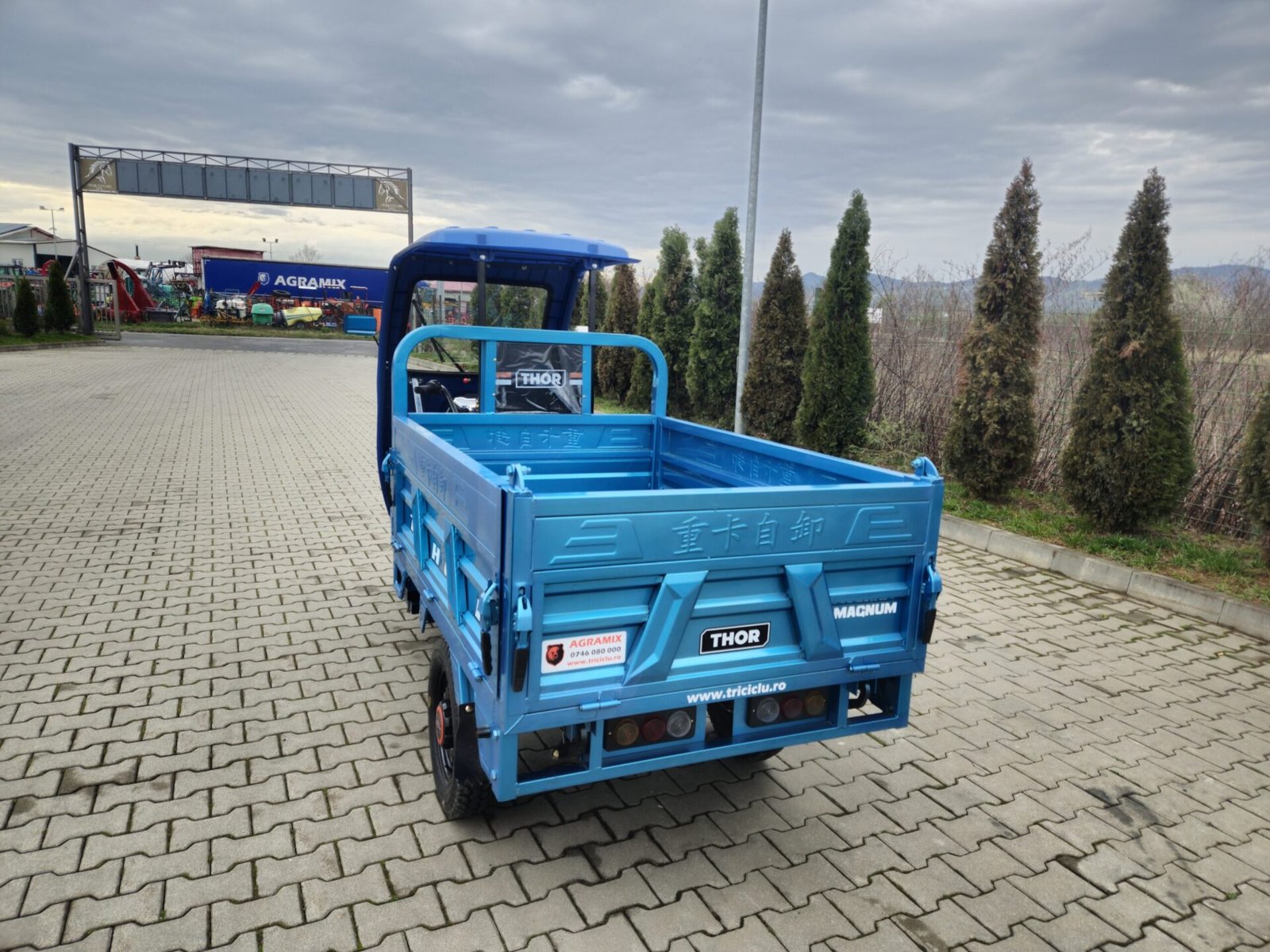 Triciclu electric 1200W Thor Magnum Plus fara permis 60V45Ah 25km/h cu basculare hidraulica TRANSPORT GRATUIT - imagine 7