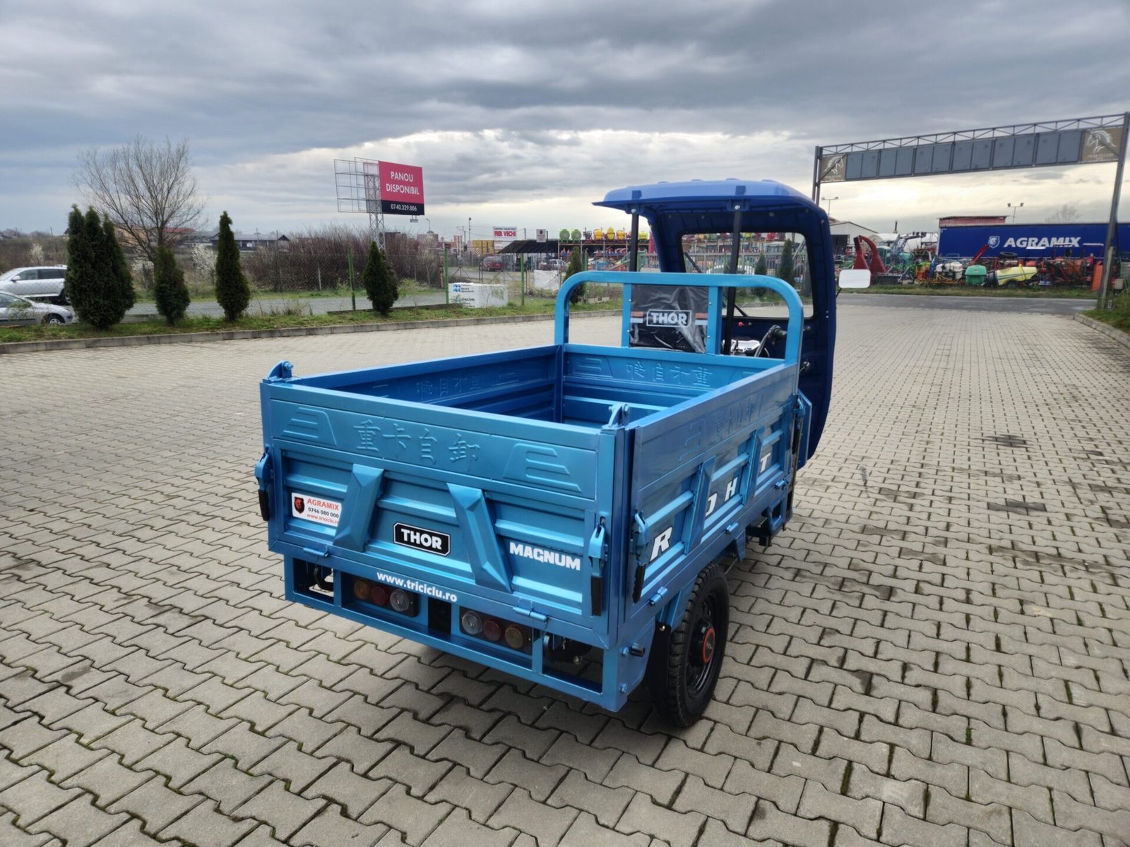 Triciclu electric 1200W Thor Magnum Plus fara permis 60V45Ah 25km/h cu basculare hidraulica TRANSPORT GRATUIT - imagine 8