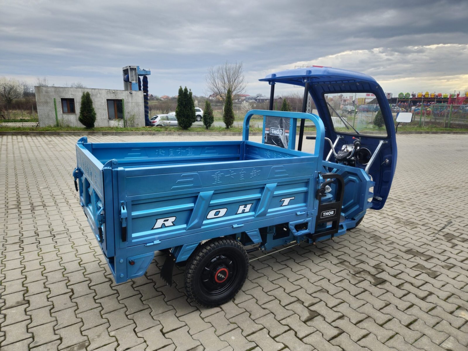 Triciclu electric 1200W Thor Magnum Plus fara permis 60V45Ah 25km/h cu basculare hidraulica TRANSPORT GRATUIT - imagine 9