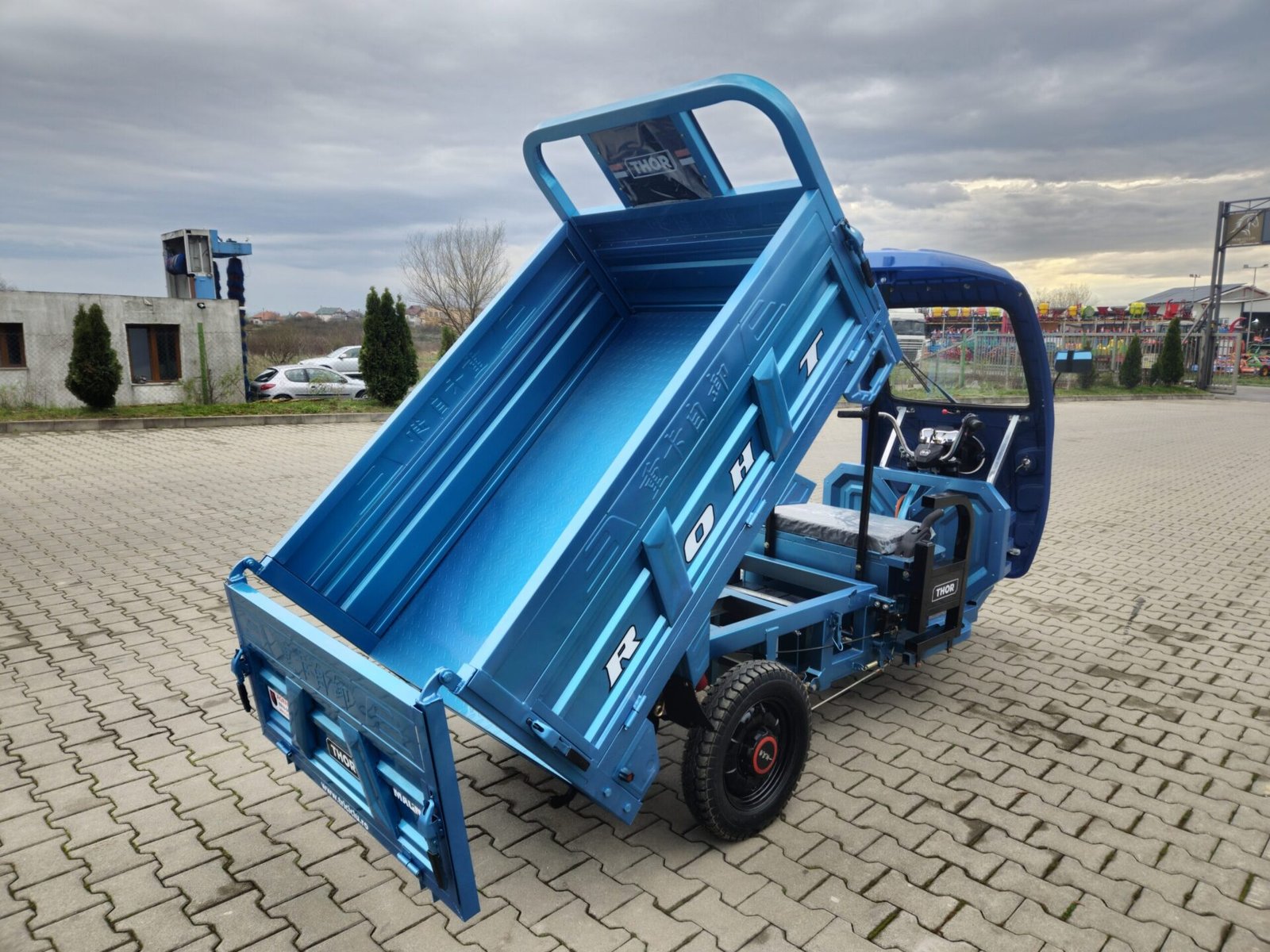 Triciclu electric 1200W Thor Magnum Plus fara permis 60V45Ah 25km/h cu basculare hidraulica TRANSPORT GRATUIT - imagine 16