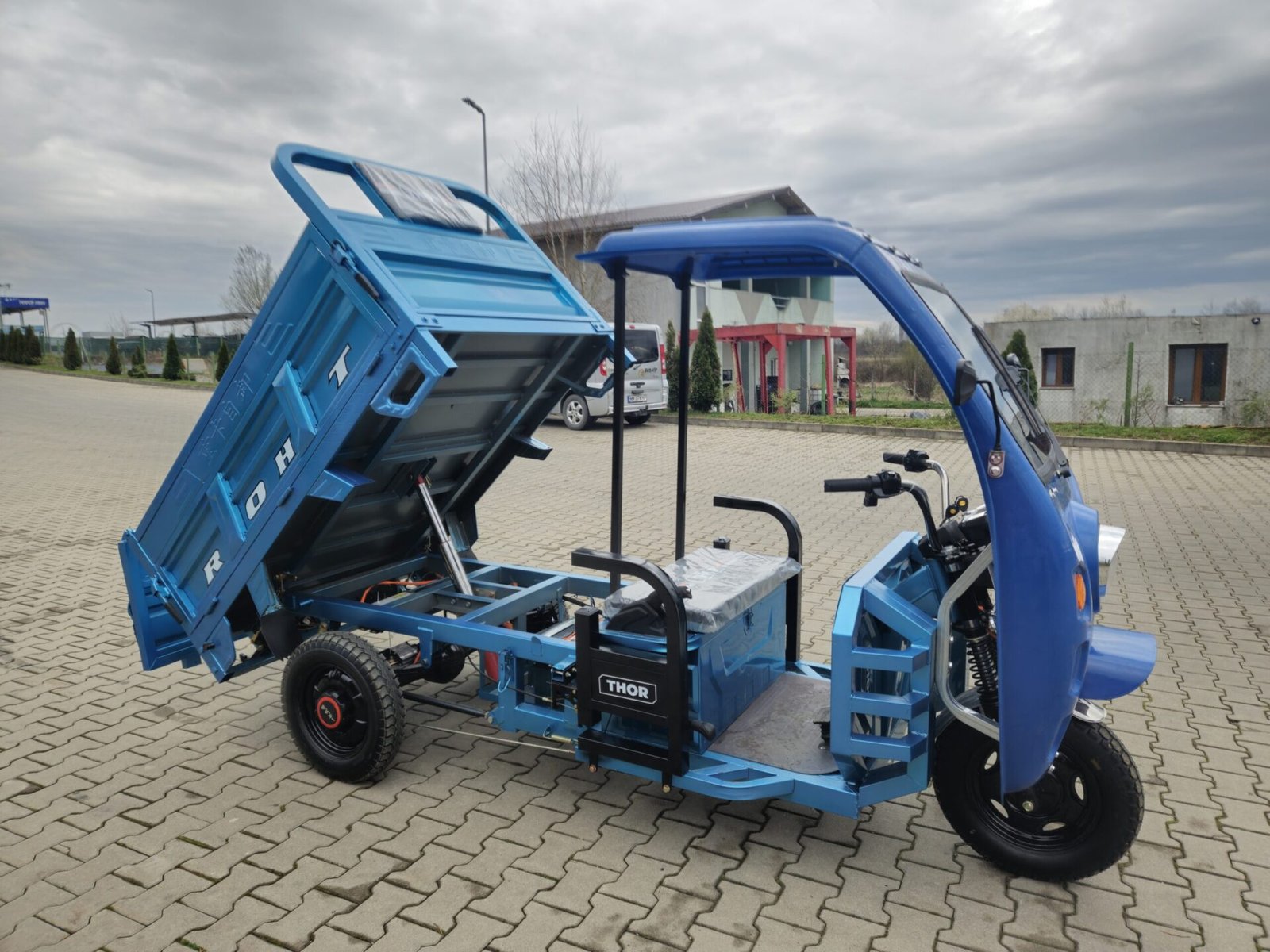 Triciclu electric 1200W Thor Magnum Plus fara permis 60V45Ah 25km/h cu basculare hidraulica TRANSPORT GRATUIT - imagine 17