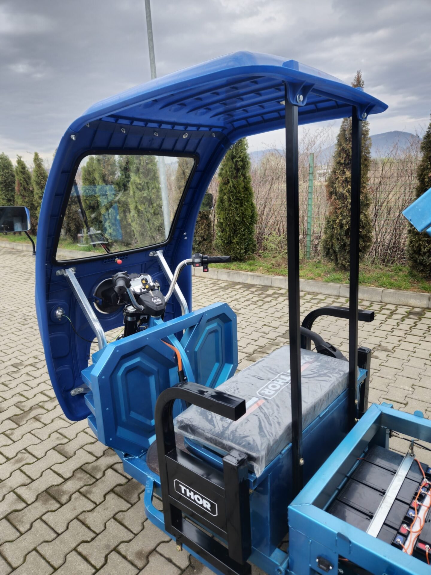 Triciclu electric 1200W Thor Magnum Plus fara permis 60V45Ah 25km/h cu basculare hidraulica TRANSPORT GRATUIT - imagine 19