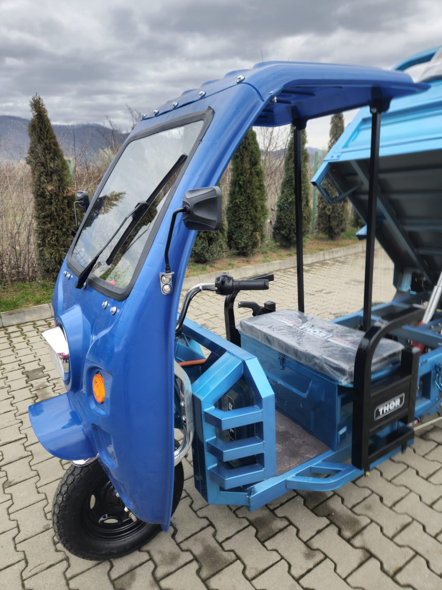 Triciclu electric 1200W Thor Magnum Plus fara permis 60V45Ah 25km/h cu basculare hidraulica TRANSPORT GRATUIT - imagine 20