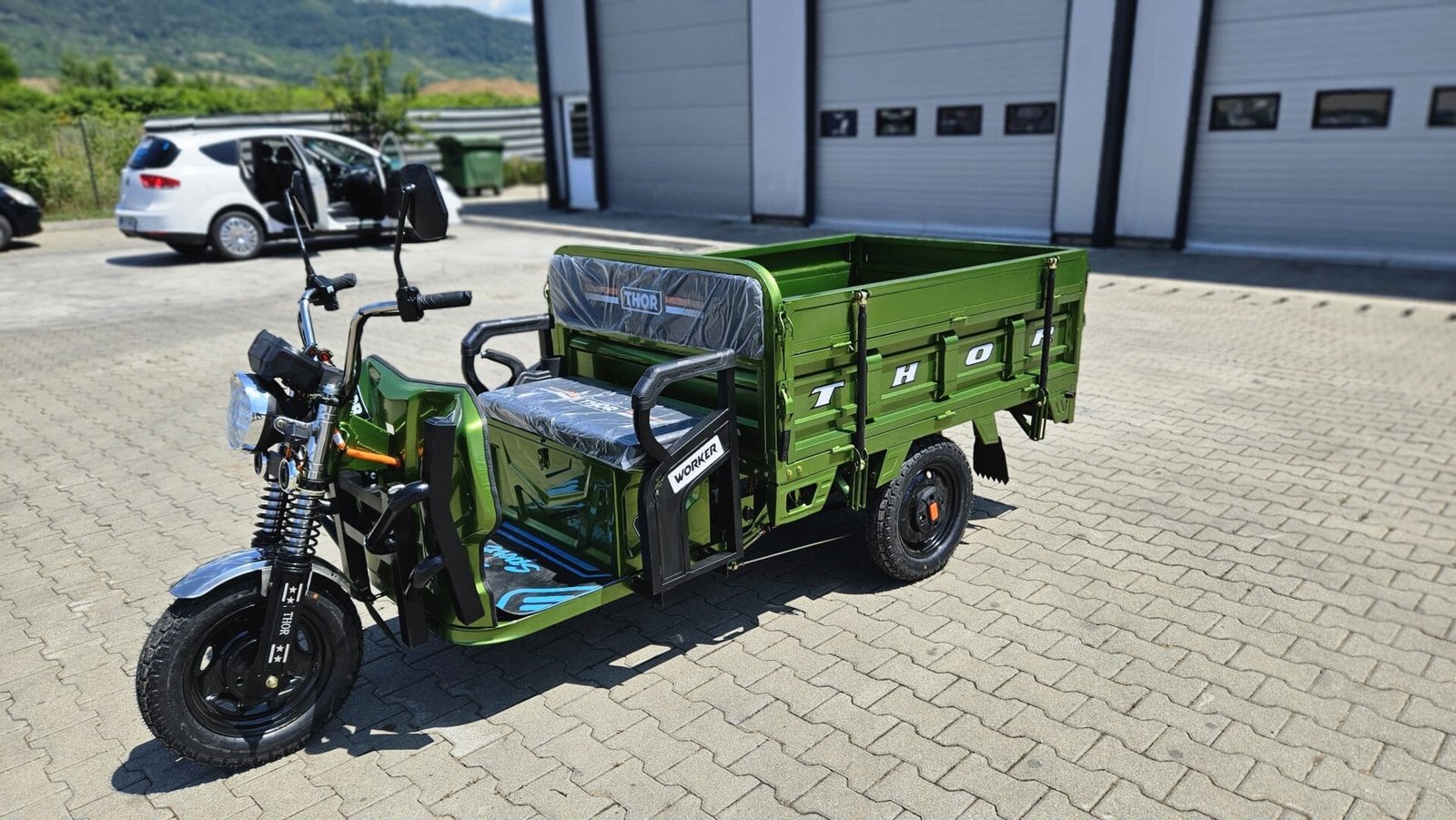 Triciclu electric 1000W Thor WORKER fara permis 60V32Ah 25km/h TRANSPORT GRATUIT - imagine 9