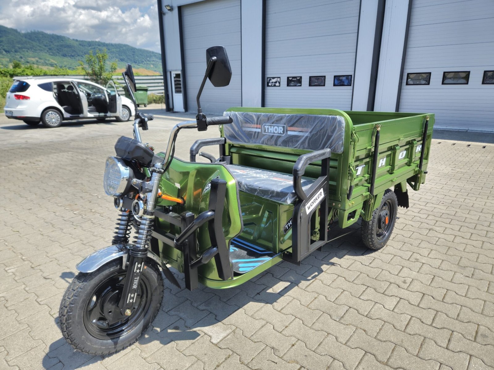 Triciclu electric 1000W Thor WORKER fara permis 60V32Ah 25km/h TRANSPORT GRATUIT - imagine 11