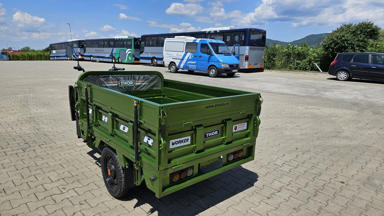Triciclu electric 1000W Thor WORKER fara permis 60V32Ah 25km/h TRANSPORT GRATUIT - imagine 22