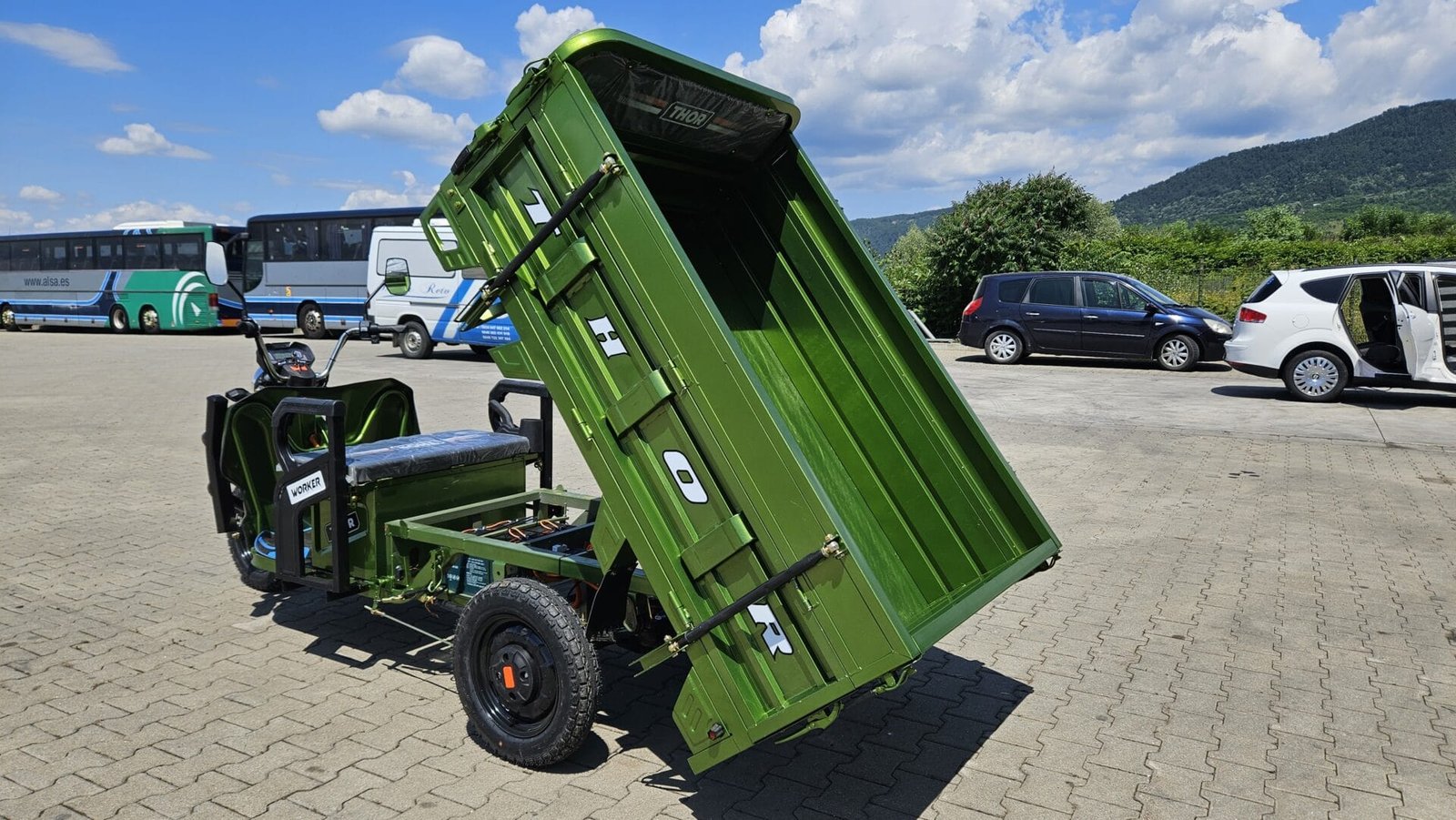 Triciclu electric 1000W Thor WORKER fara permis 60V32Ah 25km/h TRANSPORT GRATUIT - imagine 36