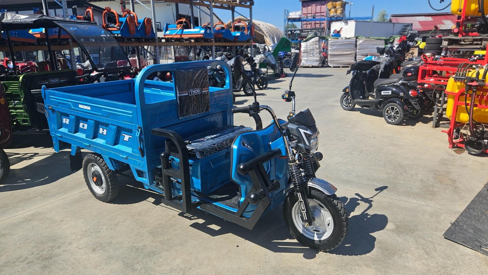 Triciclu electric 1200W Thor Magnum2 fara permis 60V45Ah 25km/h cu basculare hidraulica TRANSPORT GRATUIT - imagine 18