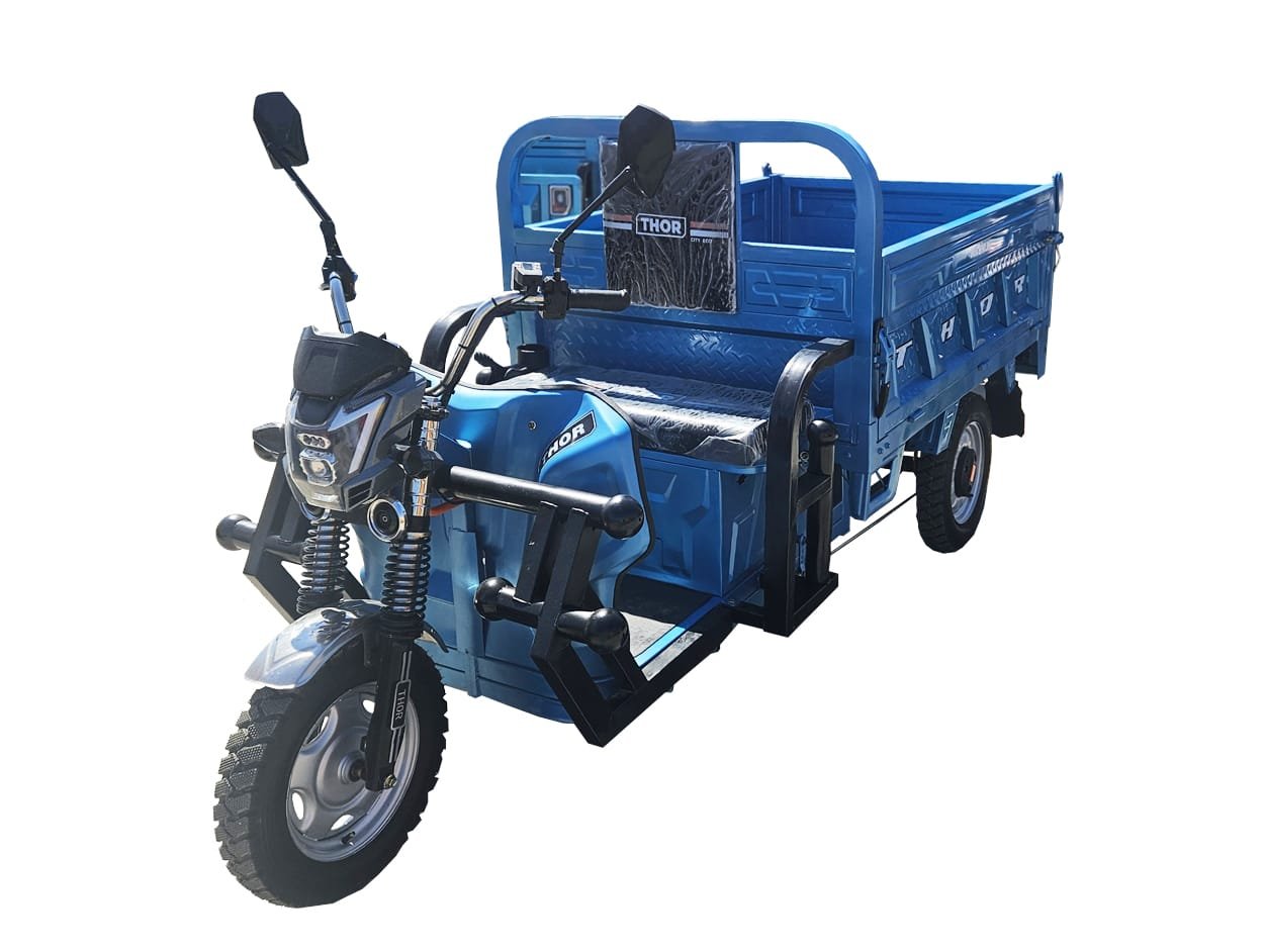 Triciclu electric 1200W Thor Magnum2 fara permis 60V45Ah 25km/h cu basculare hidraulica TRANSPORT GRATUIT
