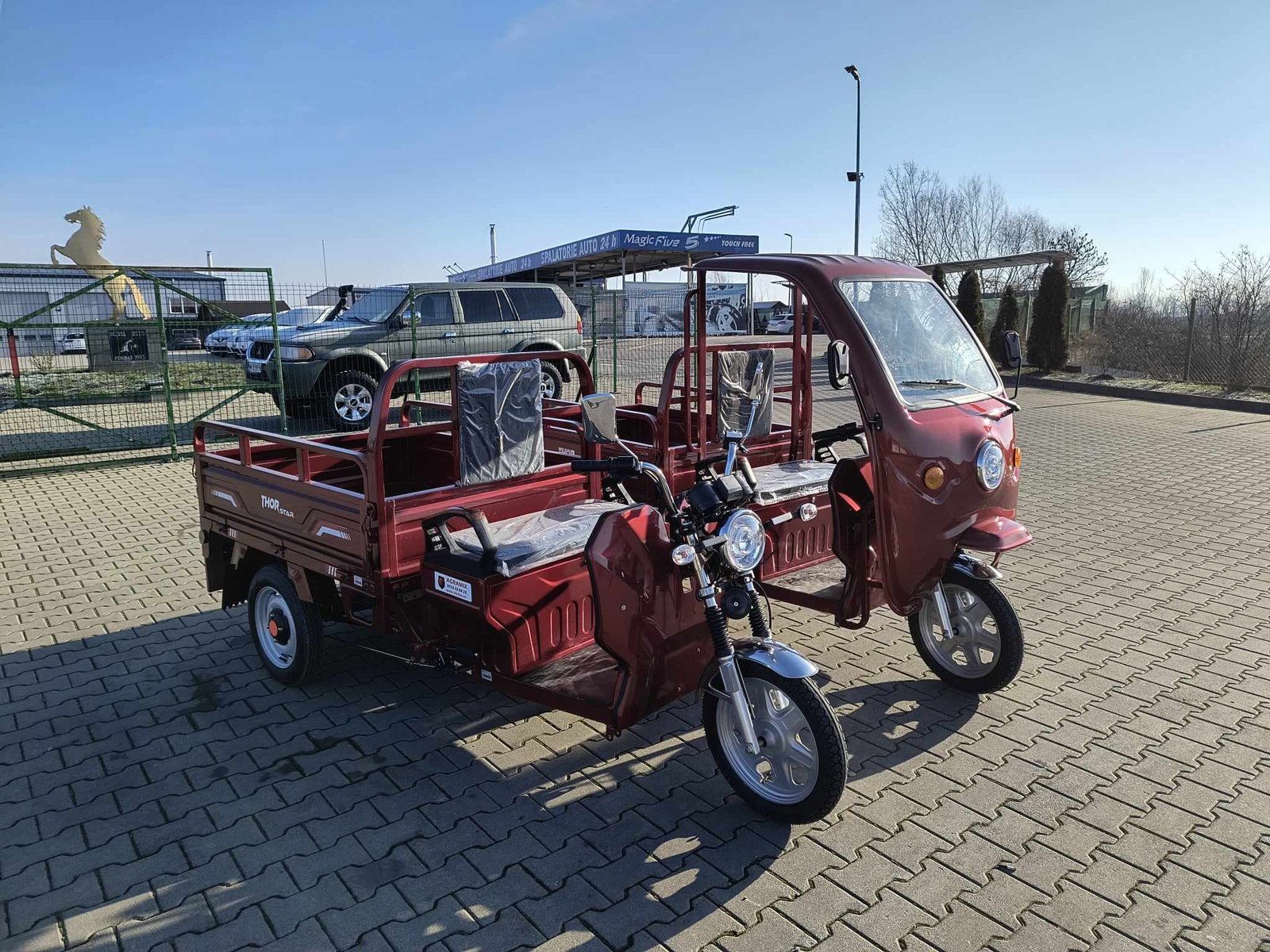 Triciclu electric 1200W Thor STAR Plus visiniu fara permis 60V45Ah 25km/h cu CIV inclus TRANSPORT GRATUIT - imagine 9
