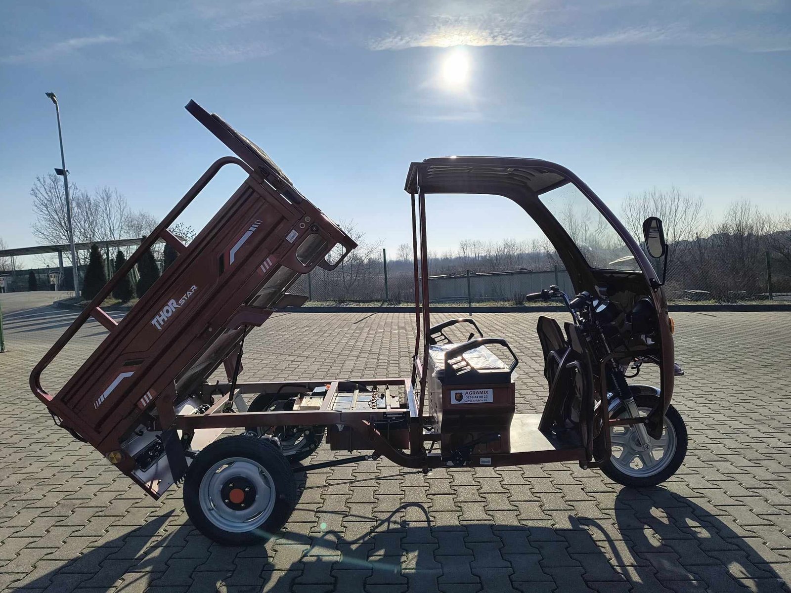 Triciclu electric 1200W Thor STAR Plus visiniu fara permis 60V45Ah 25km/h cu CIV inclus TRANSPORT GRATUIT - imagine 2