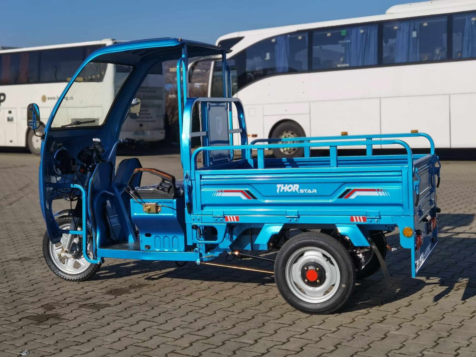 Triciclu electric 1200W Thor STAR Plus albastru fara permis 60V45Ah 25km/h cu CIV inclus TRANSPORT GRATUIT - imagine 3