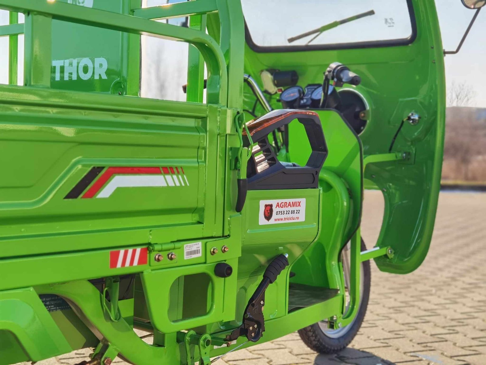 Triciclu electric 1200W Thor STAR Plus verde fara permis 60V45Ah 25km/h cu CIV inclus TRANSPORT GRATUIT - imagine 5