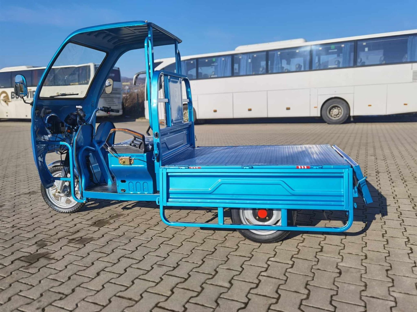 Triciclu electric 1200W Thor STAR Plus albastru fara permis 60V45Ah 25km/h cu CIV inclus TRANSPORT GRATUIT - imagine 5