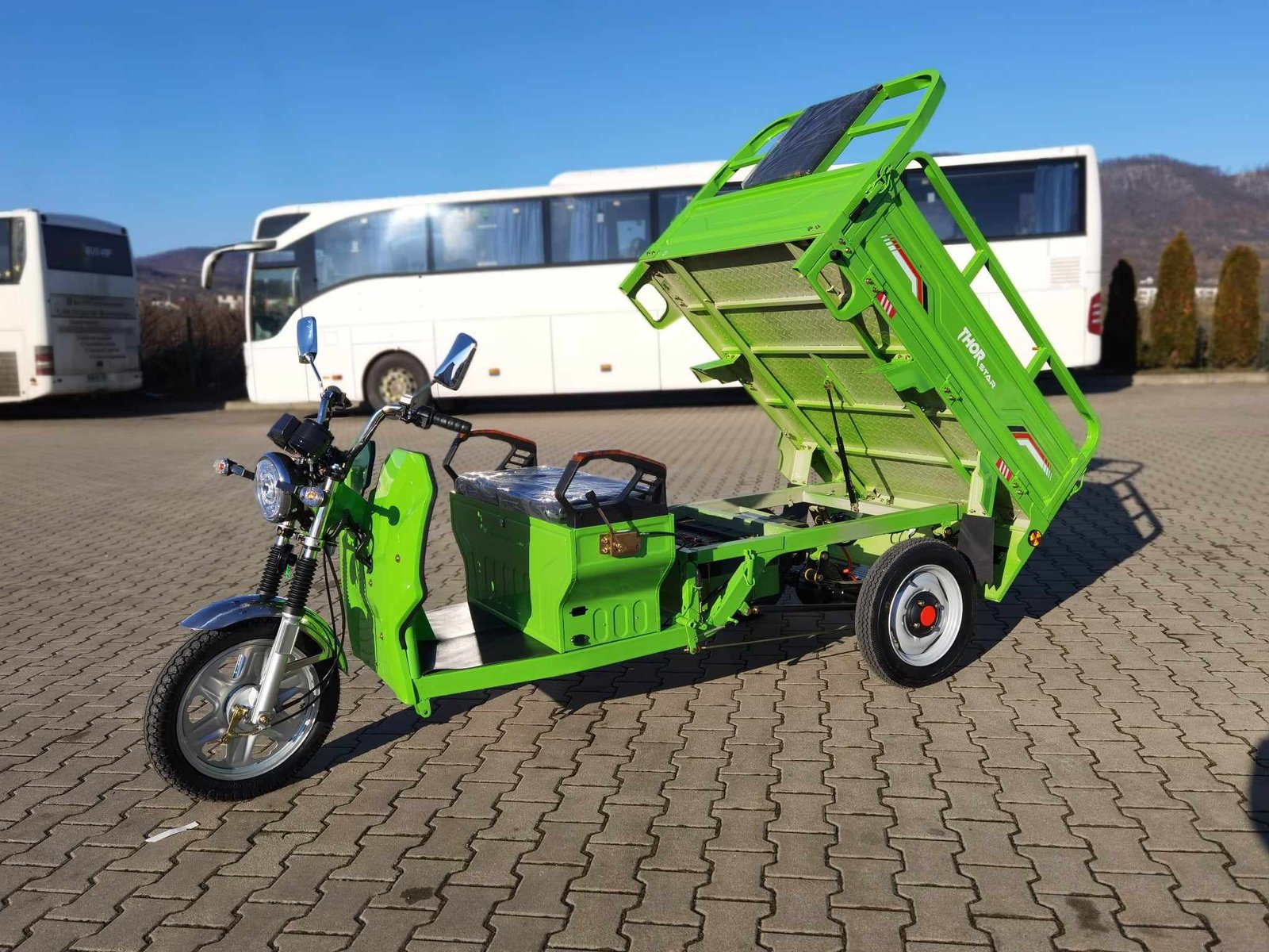 Triciclu electric 1200W Thor STAR verde fara permis 60V45Ah 25km/h cu CIV inclus TRANSPORT GRATUIT - imagine 4