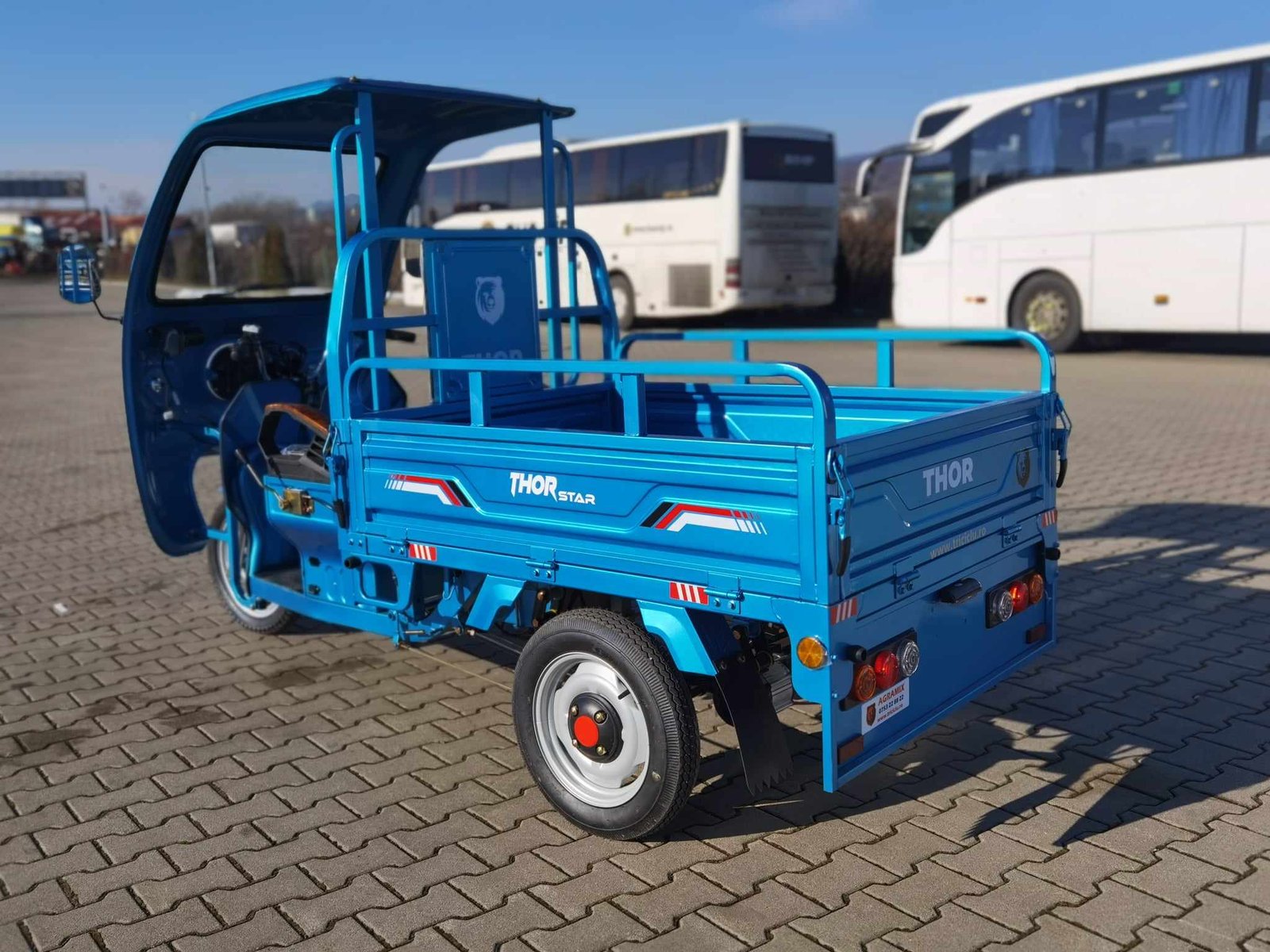 Triciclu electric 1200W Thor STAR Plus albastru fara permis 60V45Ah 25km/h cu CIV inclus TRANSPORT GRATUIT - imagine 7
