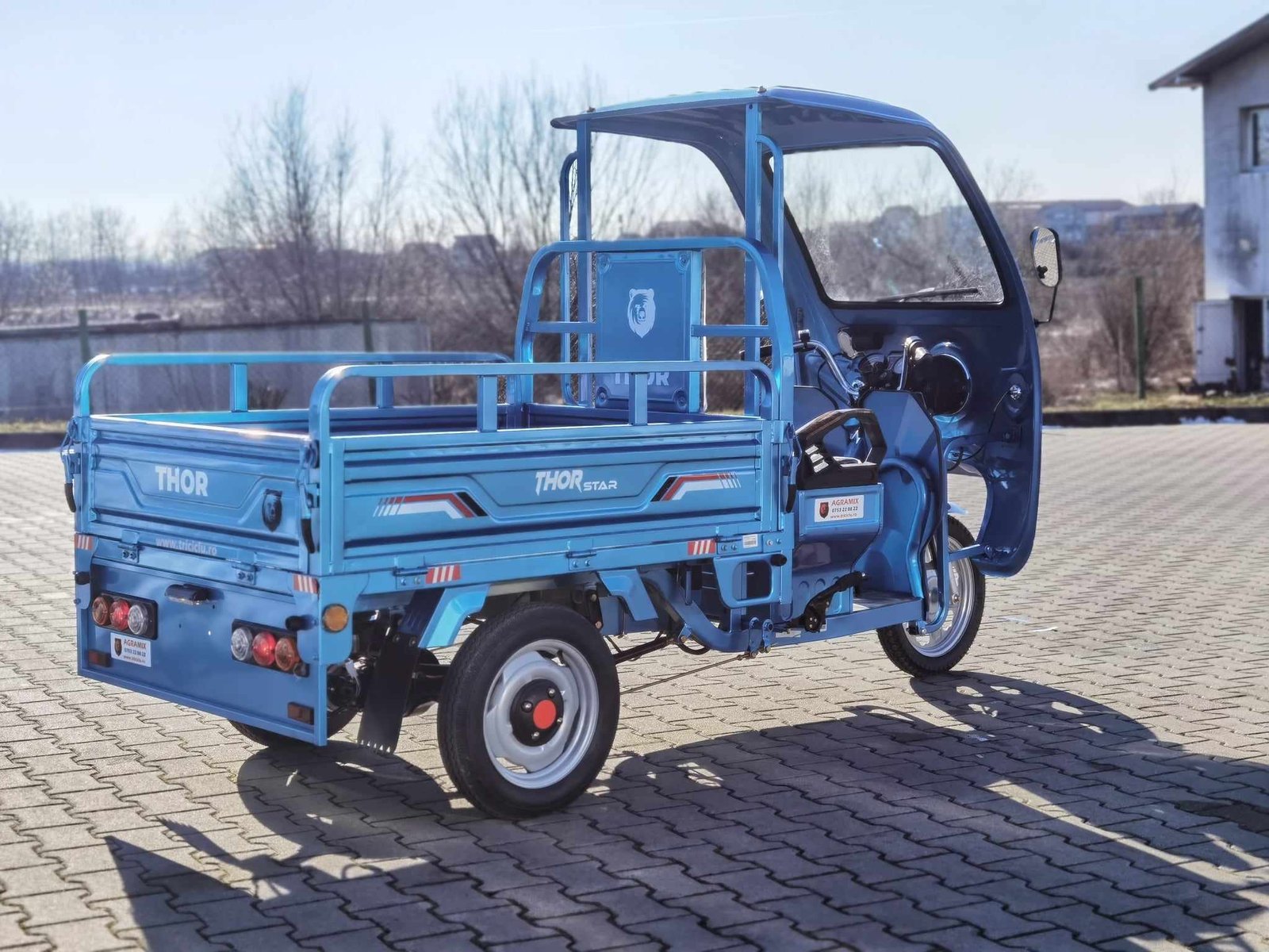 Triciclu electric 1200W Thor STAR Plus albastru fara permis 60V45Ah 25km/h cu CIV inclus TRANSPORT GRATUIT - imagine 8
