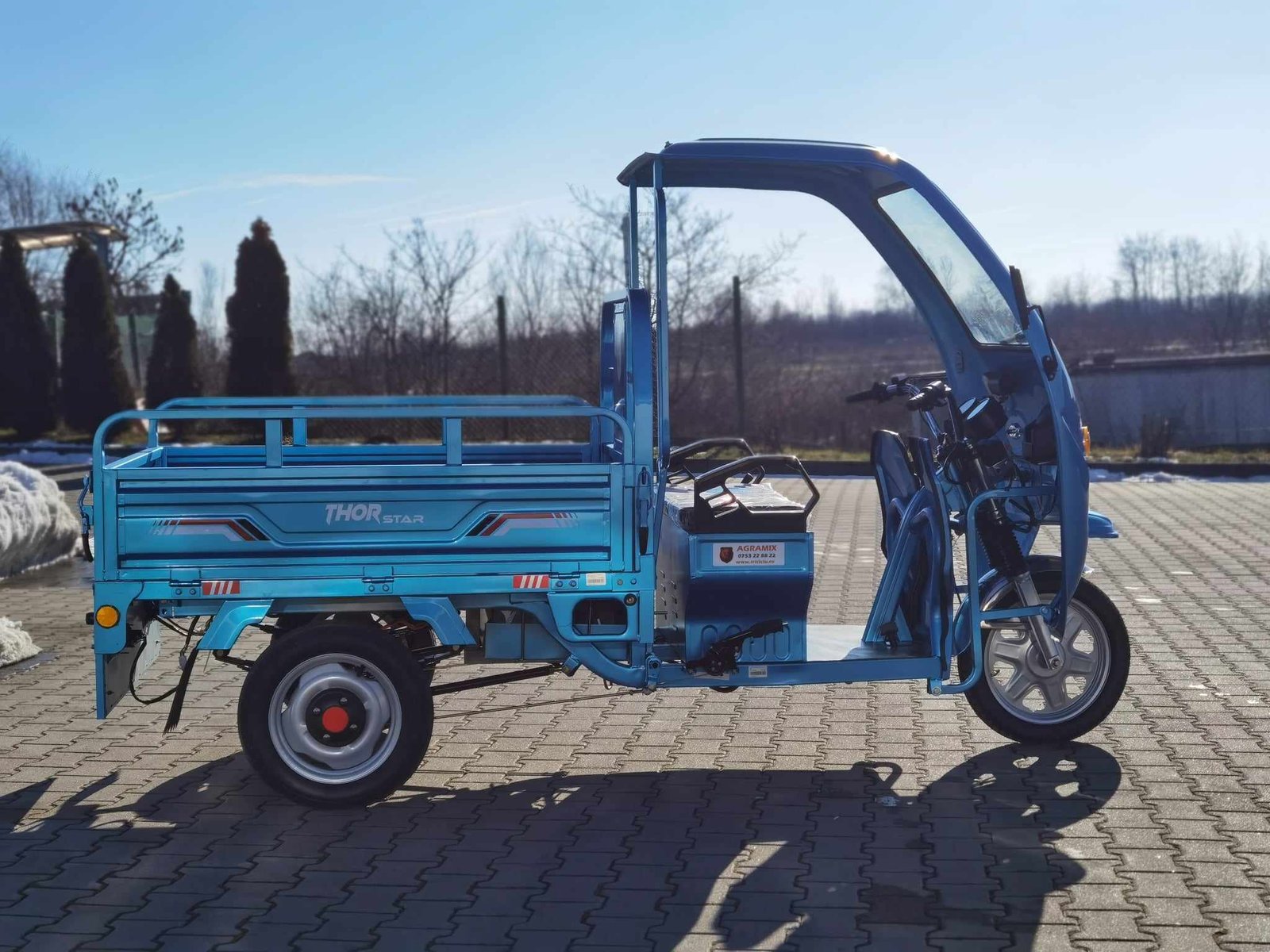 Triciclu electric 1200W Thor STAR Plus albastru fara permis 60V45Ah 25km/h cu CIV inclus TRANSPORT GRATUIT - imagine 9