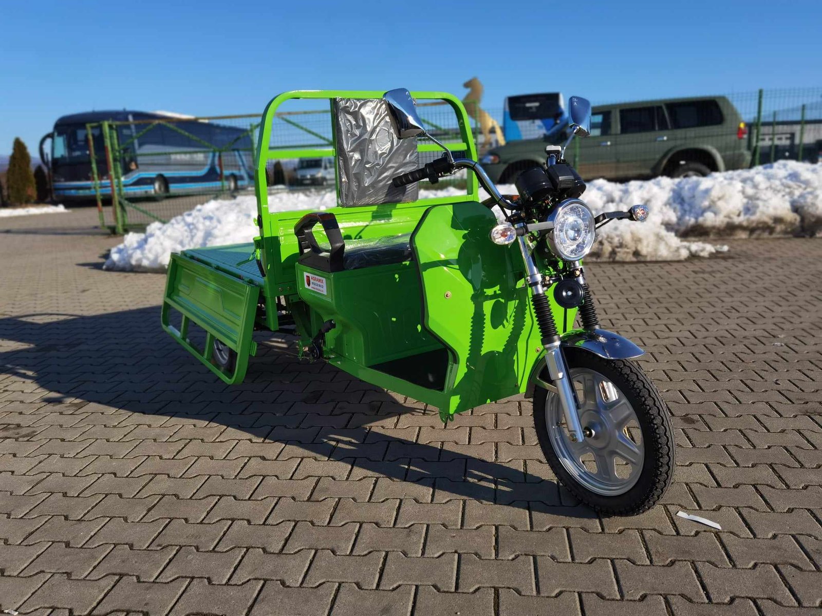 Triciclu electric 1200W Thor STAR verde fara permis 60V45Ah 25km/h cu CIV inclus TRANSPORT GRATUIT - imagine 7