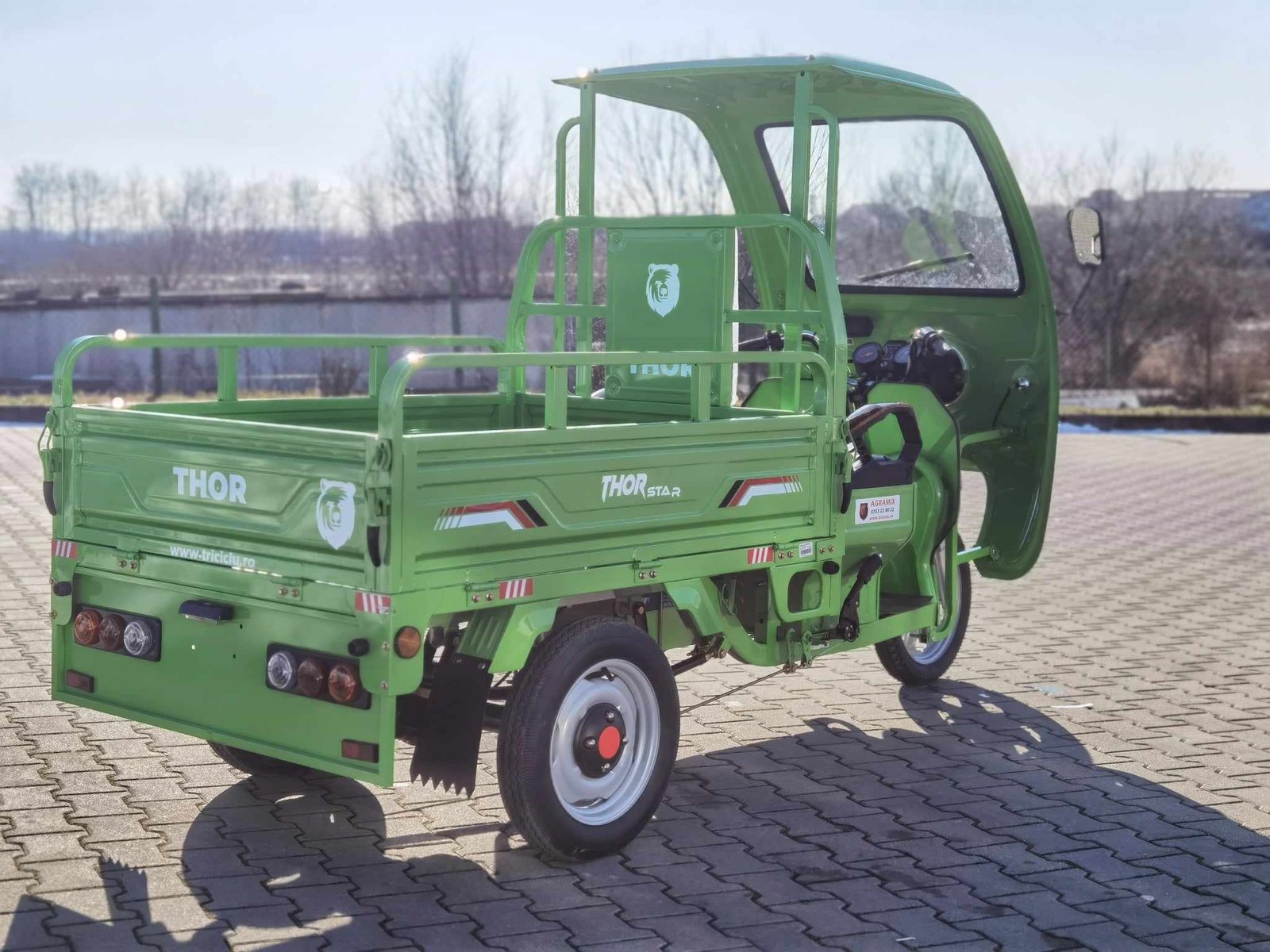 Triciclu electric 1200W Thor STAR Plus verde fara permis 60V45Ah 25km/h cu CIV inclus TRANSPORT GRATUIT - imagine 7