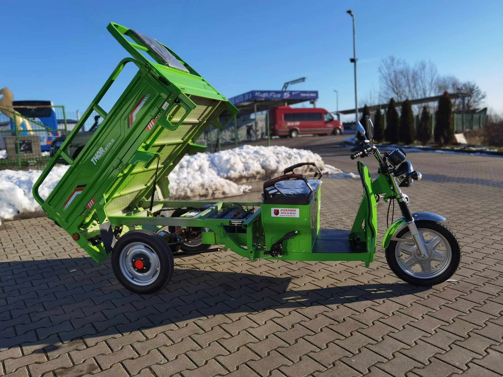 Triciclu electric 1200W Thor STAR verde fara permis 60V45Ah 25km/h cu CIV inclus TRANSPORT GRATUIT - imagine 8