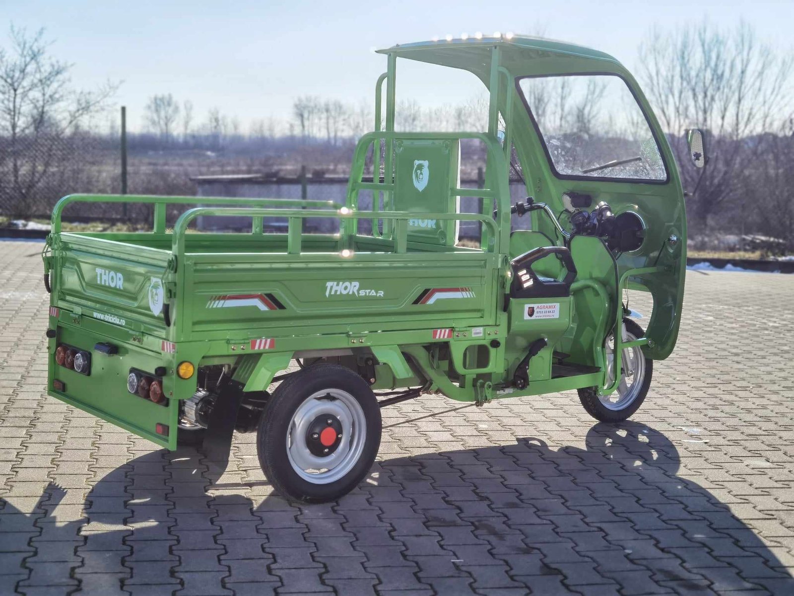 Triciclu electric 1200W Thor STAR Plus verde fara permis 60V45Ah 25km/h cu CIV inclus TRANSPORT GRATUIT - imagine 8