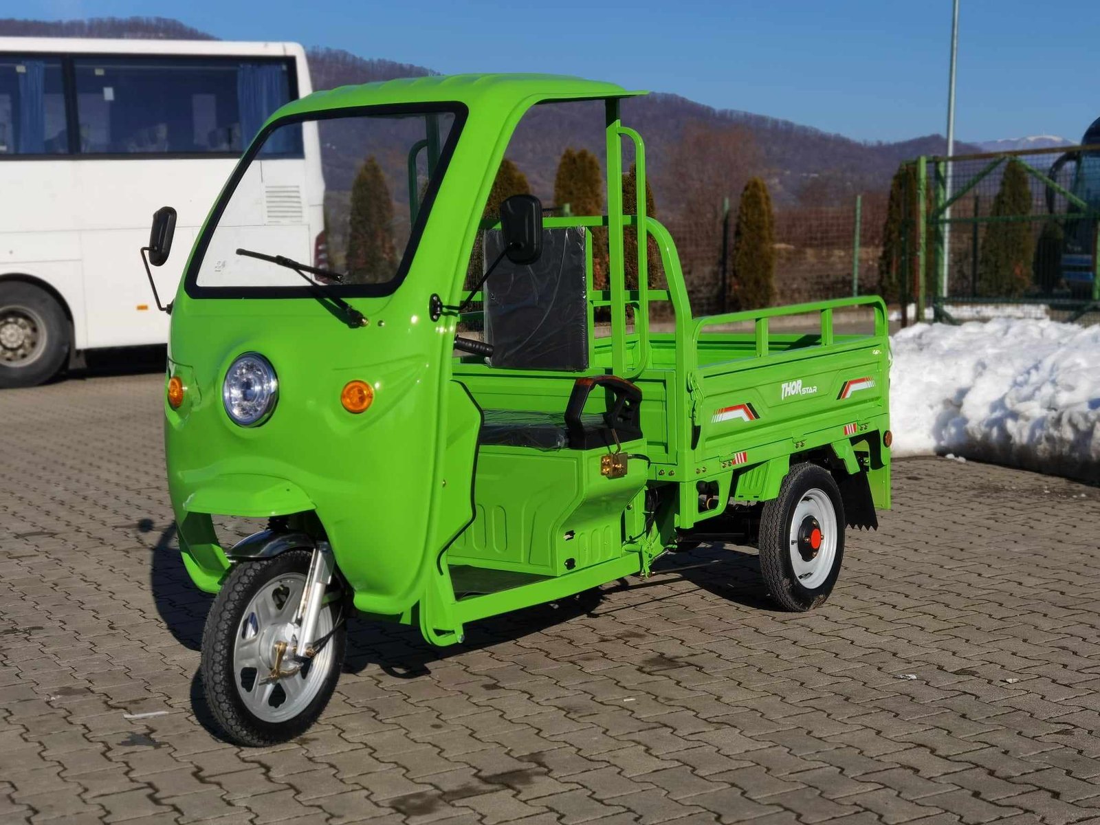 Triciclu electric 1200W Thor STAR Plus verde fara permis 60V45Ah 25km/h cu CIV inclus TRANSPORT GRATUIT - imagine 2