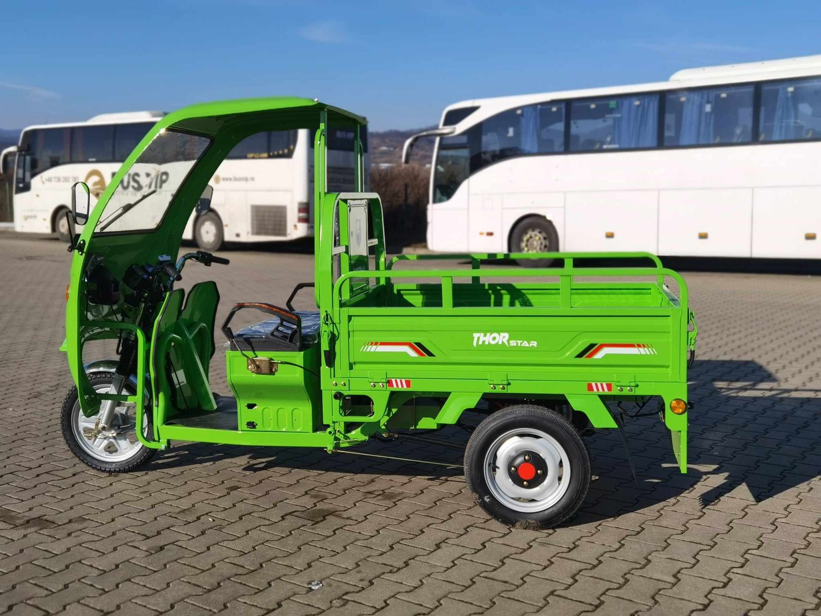 Triciclu electric 1200W Thor STAR Plus verde fara permis 60V45Ah 25km/h cu CIV inclus TRANSPORT GRATUIT - imagine 9
