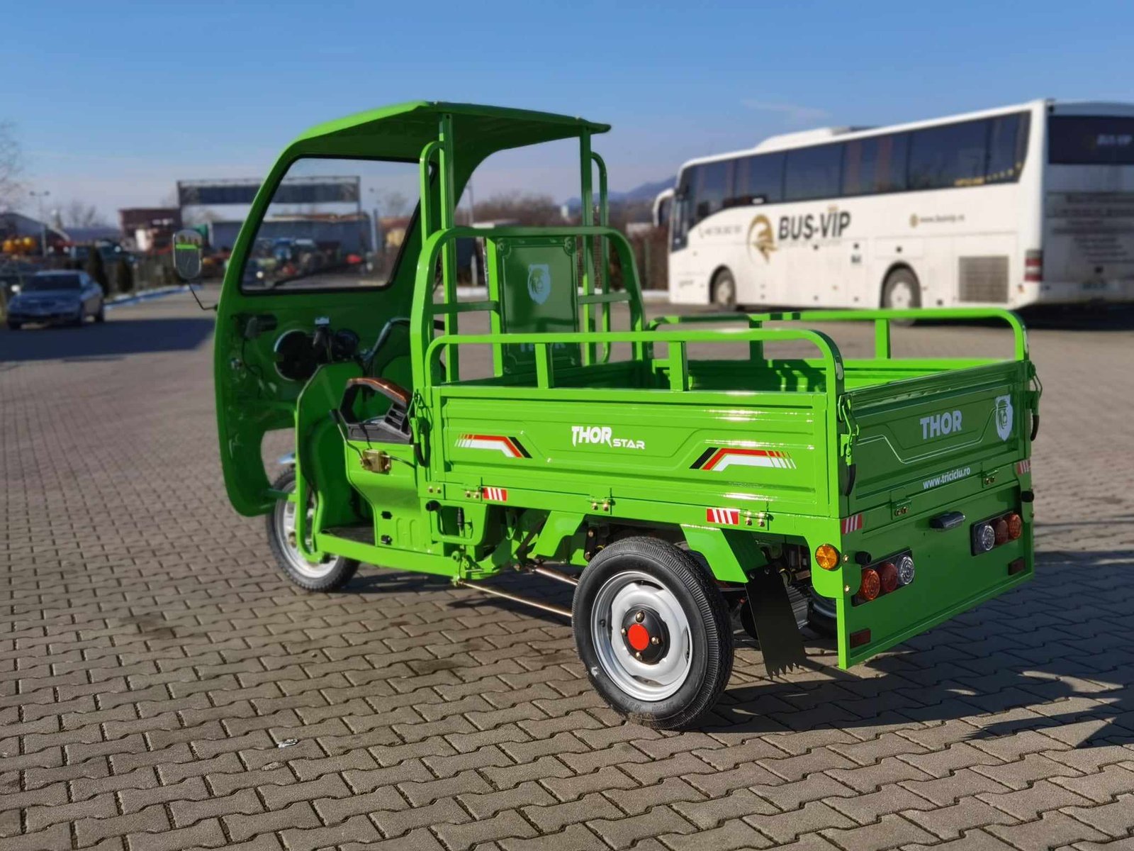 Triciclu electric 1200W Thor STAR Plus verde fara permis 60V45Ah 25km/h cu CIV inclus TRANSPORT GRATUIT - imagine 11