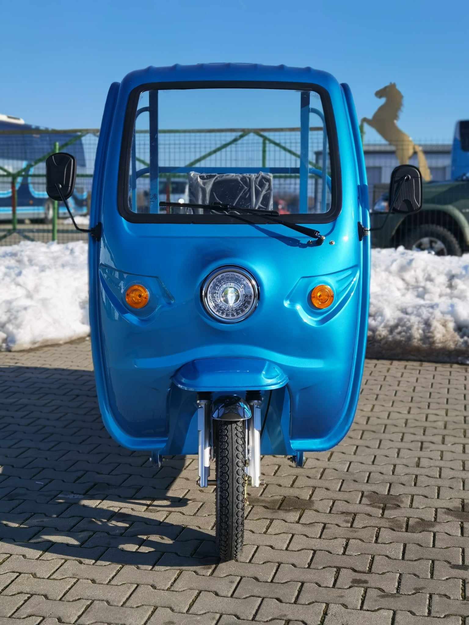 Triciclu electric 1200W Thor STAR Plus albastru fara permis 60V45Ah 25km/h cu CIV inclus TRANSPORT GRATUIT - imagine 10