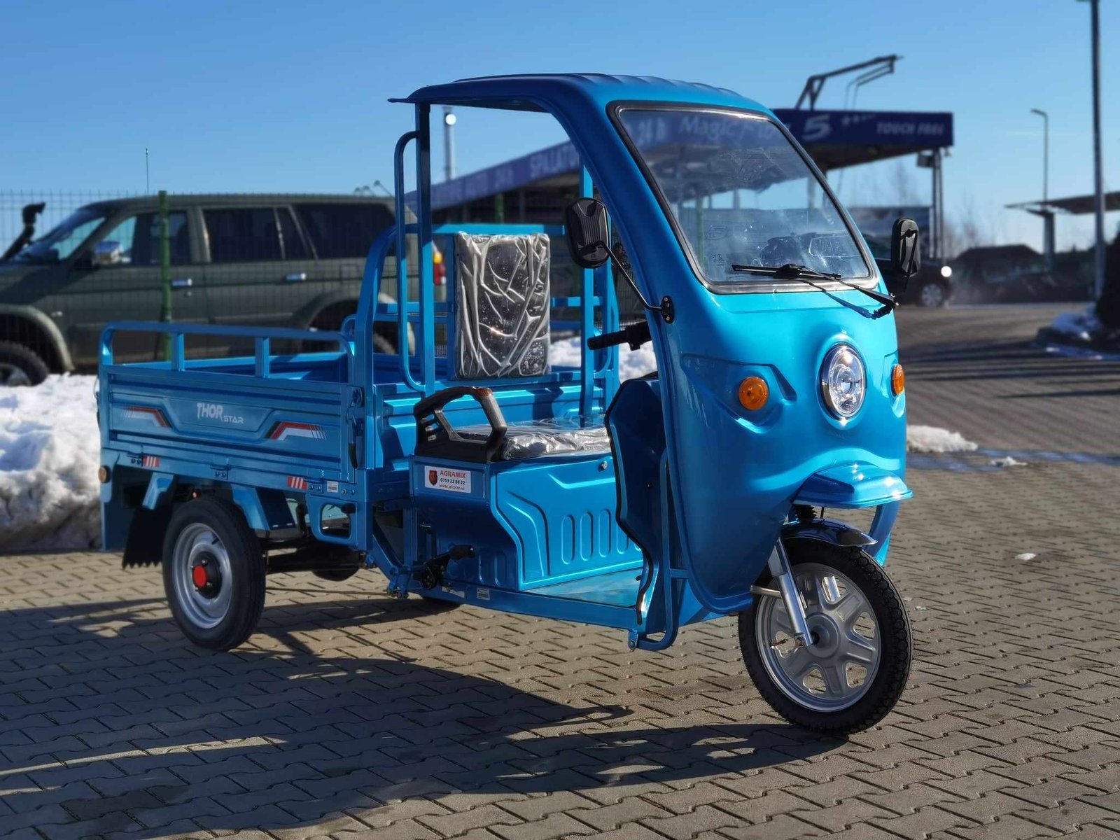 Triciclu electric 1200W Thor STAR Plus albastru fara permis 60V45Ah 25km/h cu CIV inclus TRANSPORT GRATUIT - imagine 11