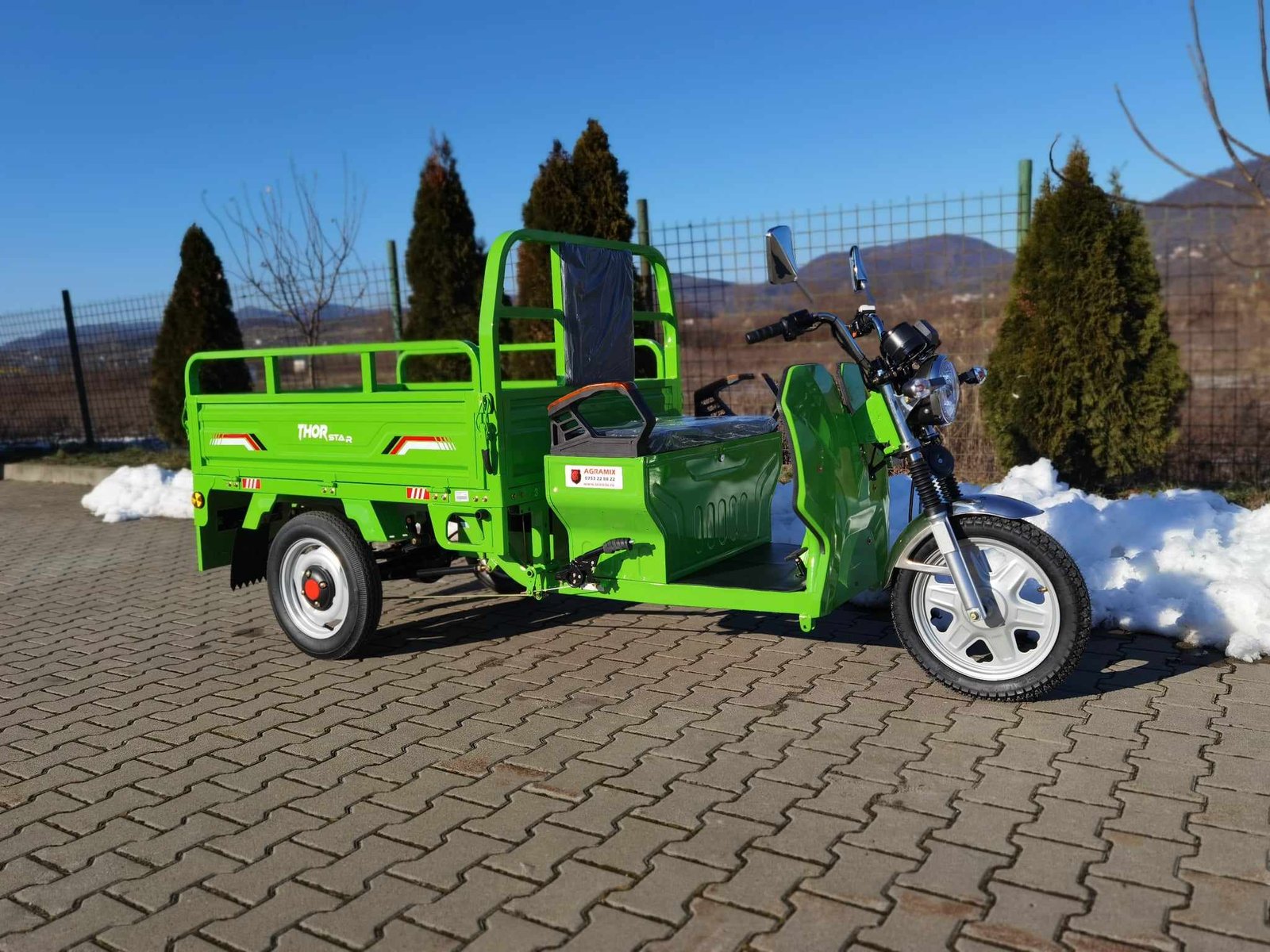 Triciclu electric 1200W Thor STAR verde fara permis 60V45Ah 25km/h cu CIV inclus TRANSPORT GRATUIT - imagine 13