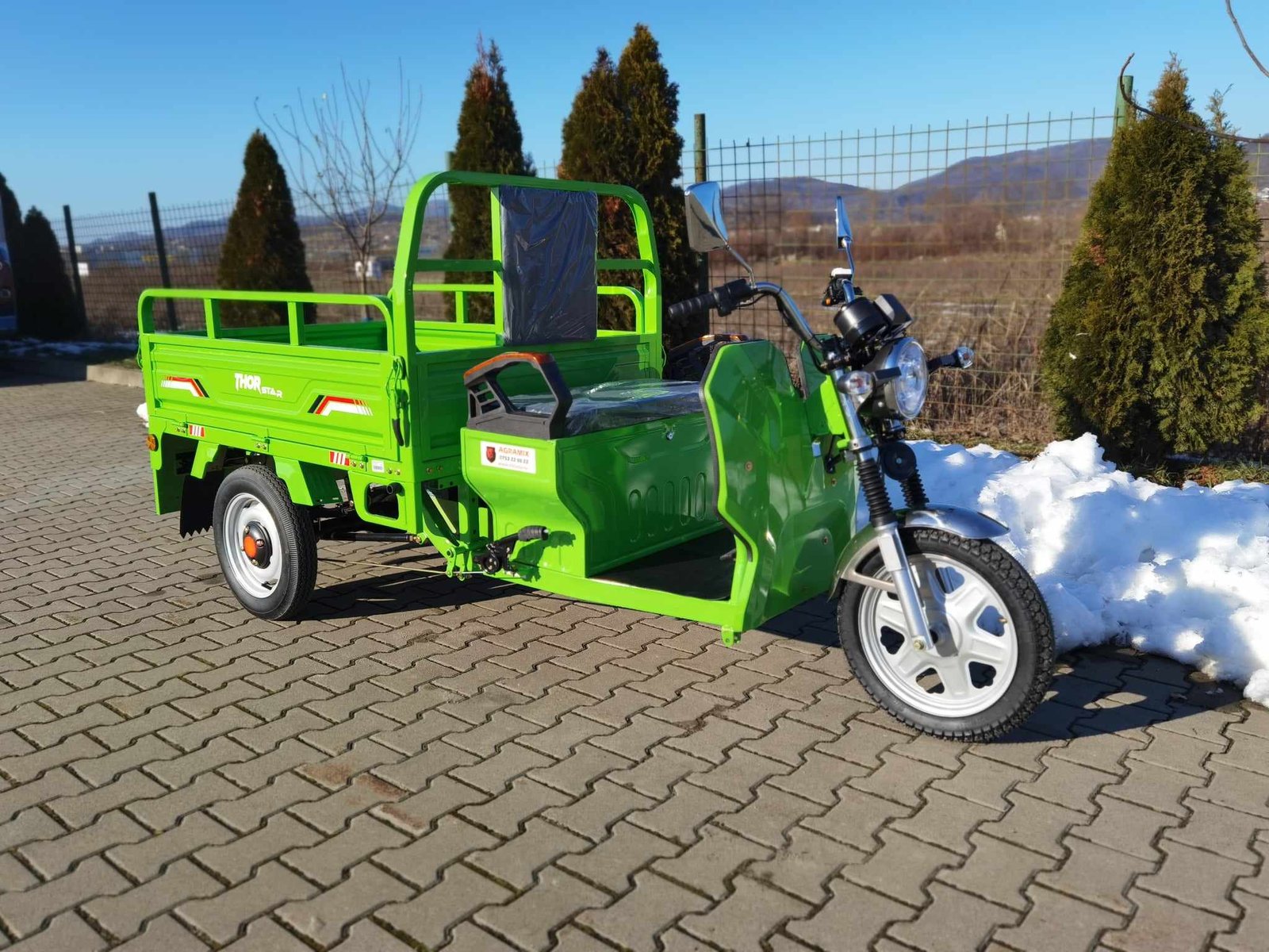 Triciclu electric 1200W Thor STAR verde fara permis 60V45Ah 25km/h cu CIV inclus TRANSPORT GRATUIT - imagine 14