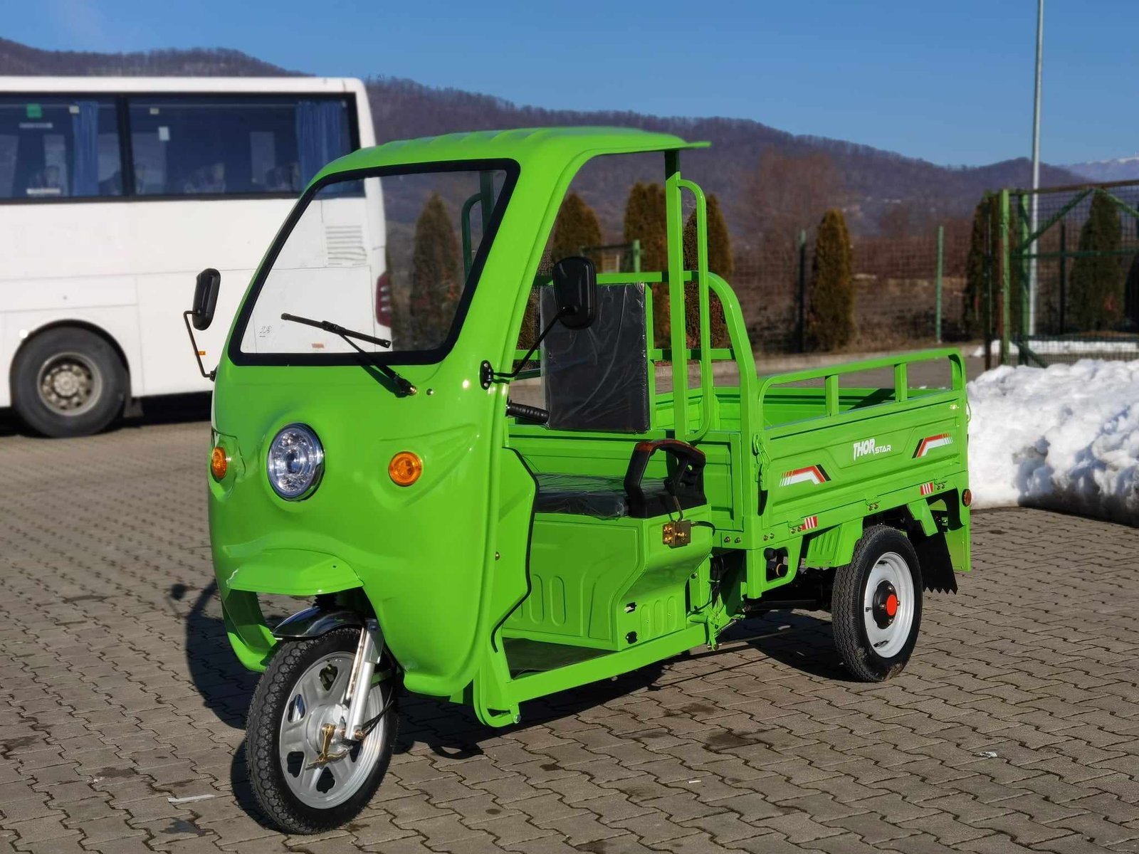 Triciclu electric 1200W Thor STAR Plus verde fara permis 60V45Ah 25km/h cu CIV inclus TRANSPORT GRATUIT - imagine 3