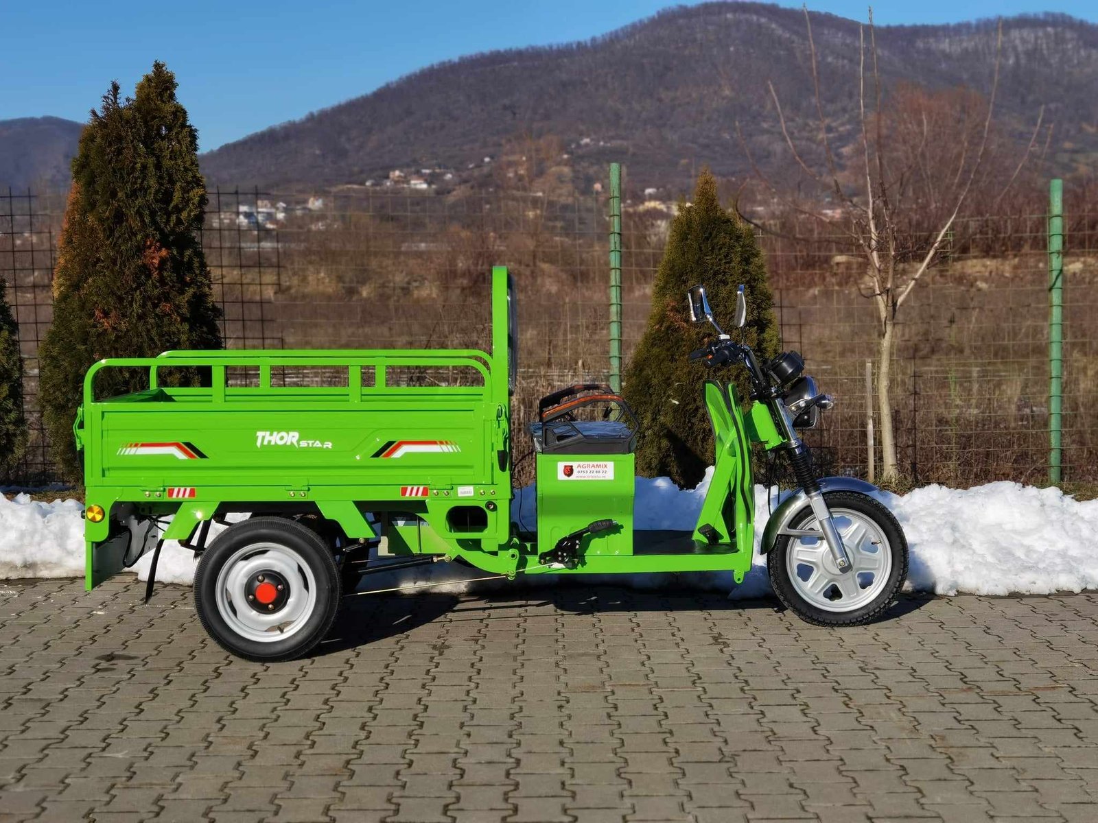 Triciclu electric 1200W Thor STAR verde fara permis 60V45Ah 25km/h cu CIV inclus TRANSPORT GRATUIT - imagine 16