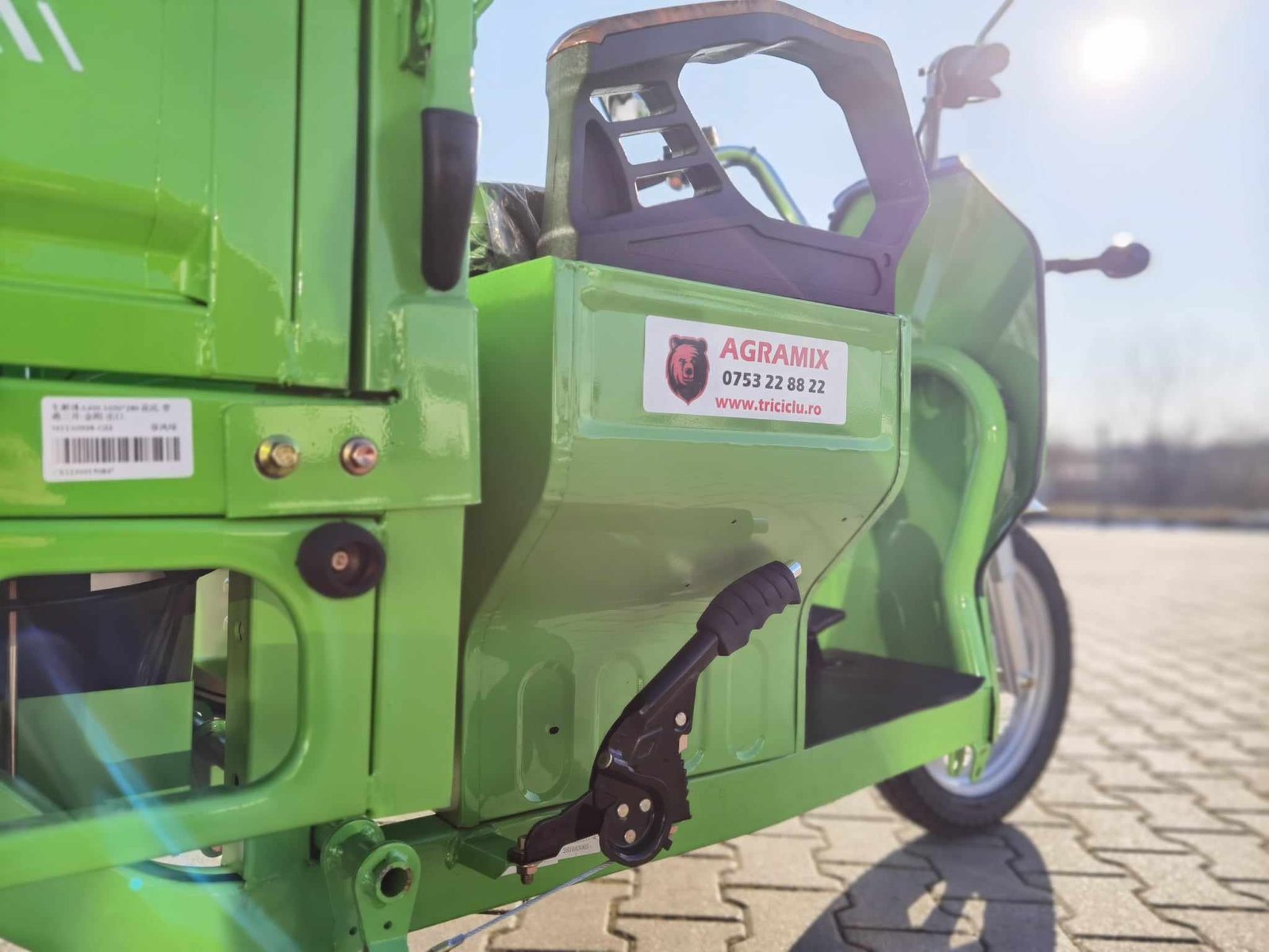 Triciclu electric 1200W Thor STAR verde fara permis 60V45Ah 25km/h cu CIV inclus TRANSPORT GRATUIT - imagine 17
