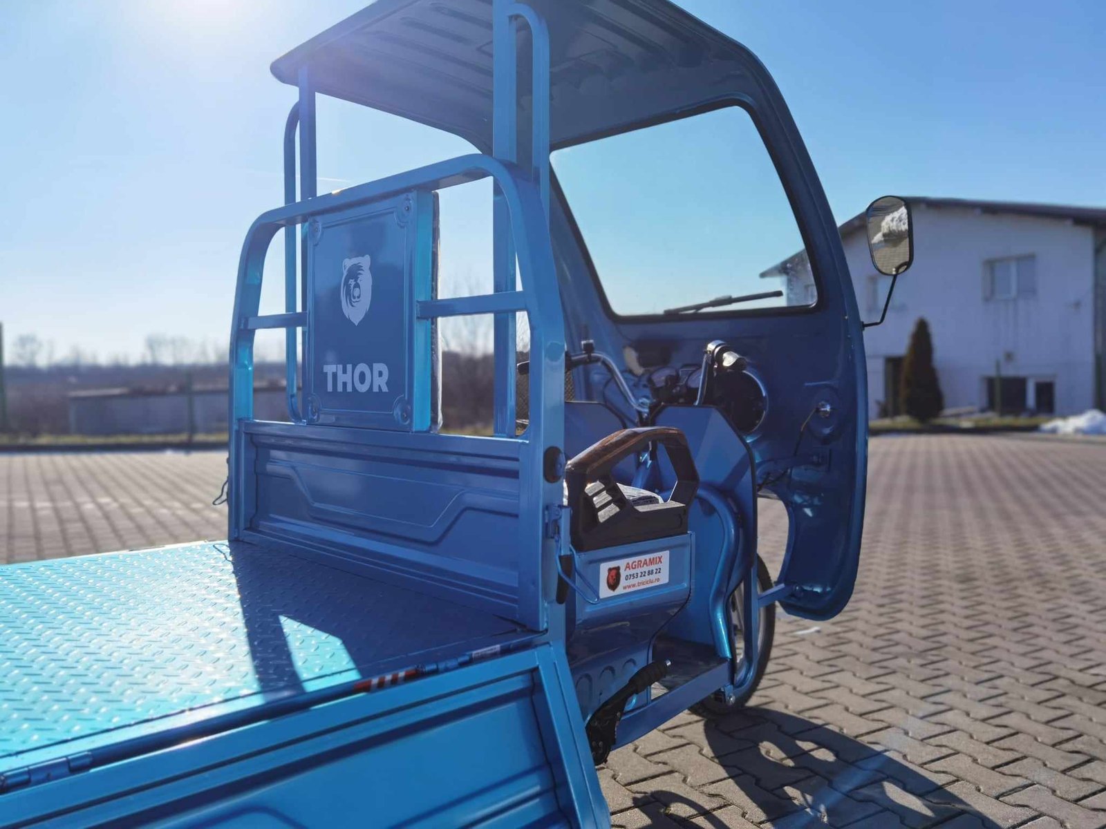 Triciclu electric 1200W Thor STAR Plus albastru fara permis 60V45Ah 25km/h cu CIV inclus TRANSPORT GRATUIT - imagine 17