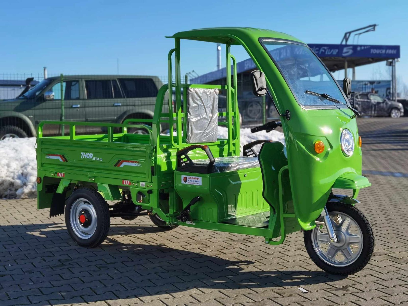 Triciclu electric 1200W Thor STAR Plus verde fara permis 60V45Ah 25km/h cu CIV inclus TRANSPORT GRATUIT - imagine 15