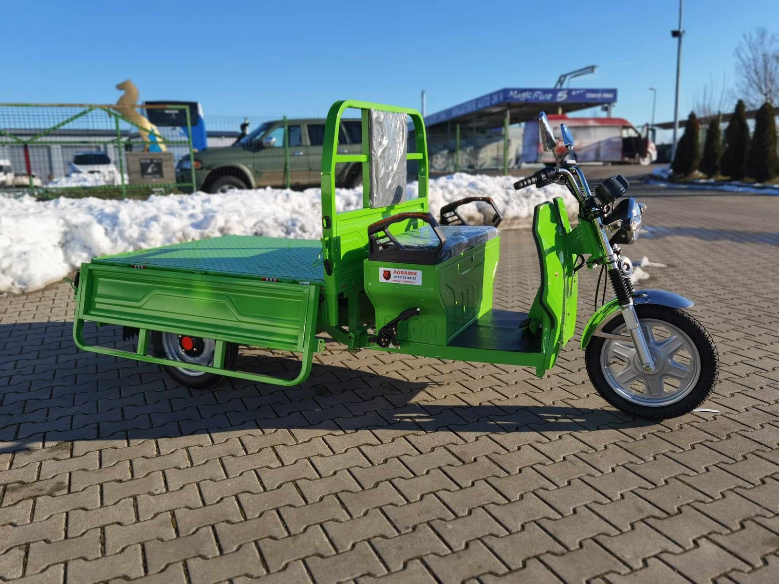 Triciclu electric 1200W Thor STAR verde fara permis 60V45Ah 25km/h cu CIV inclus TRANSPORT GRATUIT - imagine 19