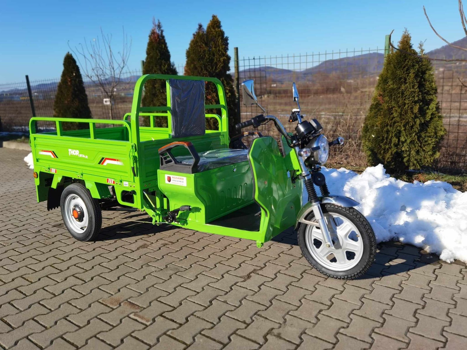 Triciclu electric 1200W Thor STAR verde fara permis 60V45Ah 25km/h cu CIV inclus TRANSPORT GRATUIT - imagine 28
