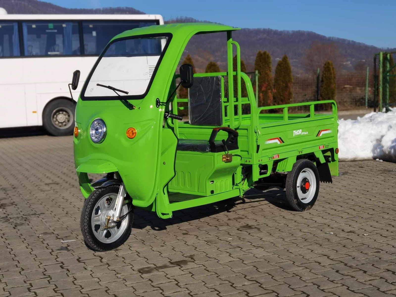 Triciclu electric 1200W Thor STAR Plus verde fara permis 60V45Ah 25km/h cu CIV inclus TRANSPORT GRATUIT - imagine 4