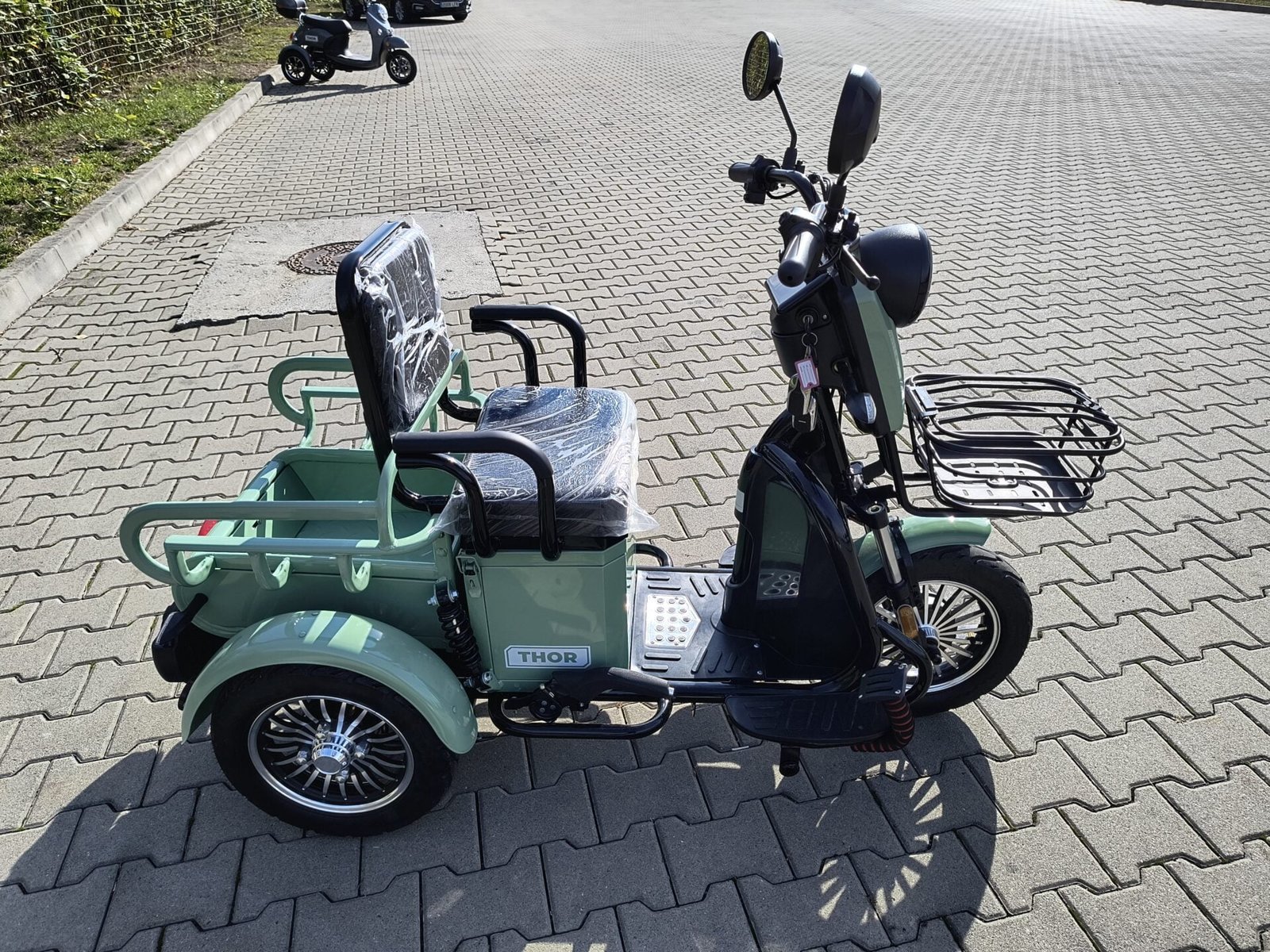 Triciclu electric 500W Thor NEO verde fara permis 48V20Ah 25km/h TRANSPORT GRATUIT - imagine 5