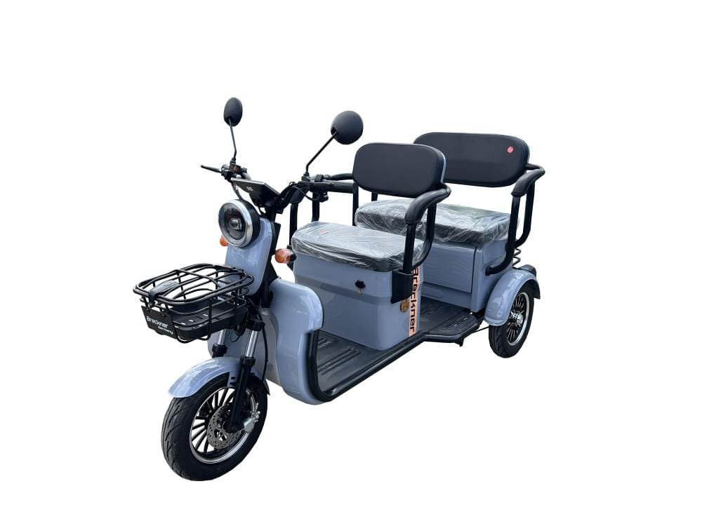 Triciclu electric 1000W Breckner TRAVEL gri fara permis 60V20Ah 25km/h TRANSPORT GRATUIT