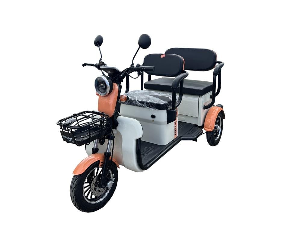 Triciclu electric 1000W Breckner TRAVEL portocaliu fara permis 60V20Ah 25km/h TRANSPORT GRATUIT