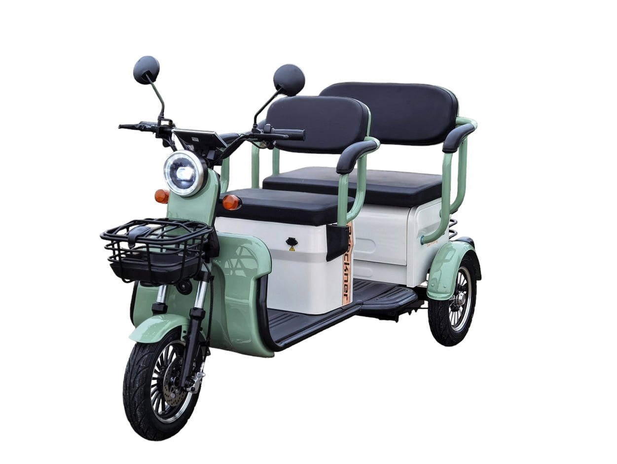 Triciclu electric 1000W Breckner TRAVEL verde fara permis 60V20Ah 25km/h TRANSPORT GRATUIT