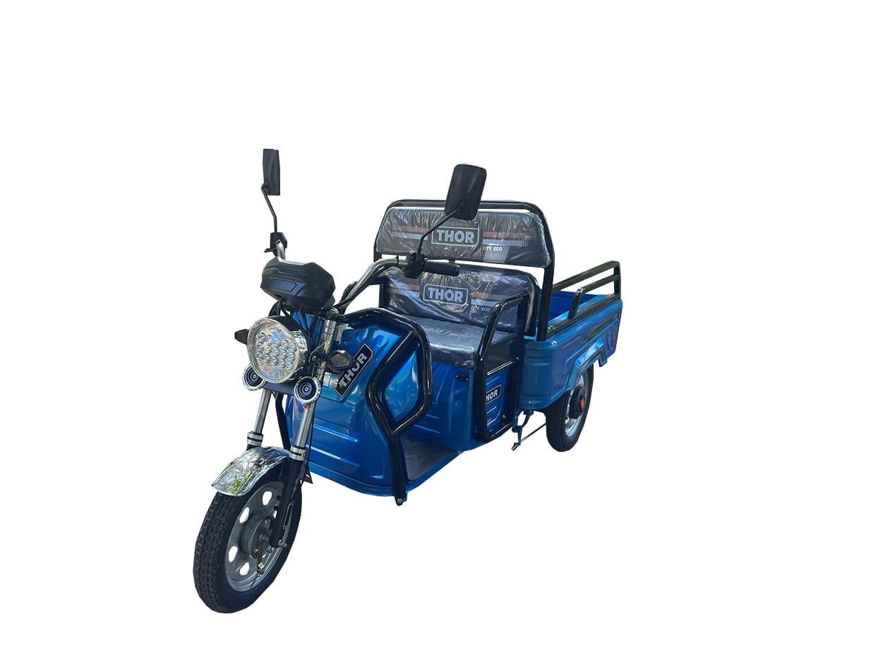 Triciclu electric 650W Thor CITY ECO blue sky fara permis 48V20Ah 25km/h TRANSPORT GRATUIT