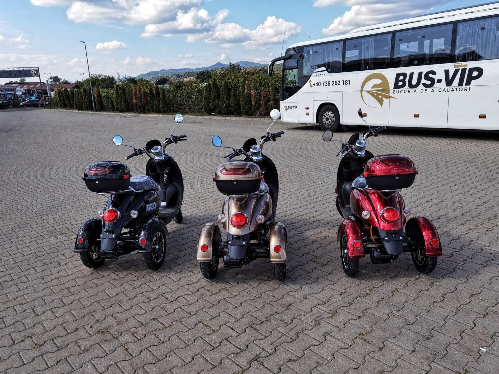 Triciclu electric 800W Thor Spyder maro fara permis 60V20Ah 25km/h TRANSPORT GRATUIT - imagine 6