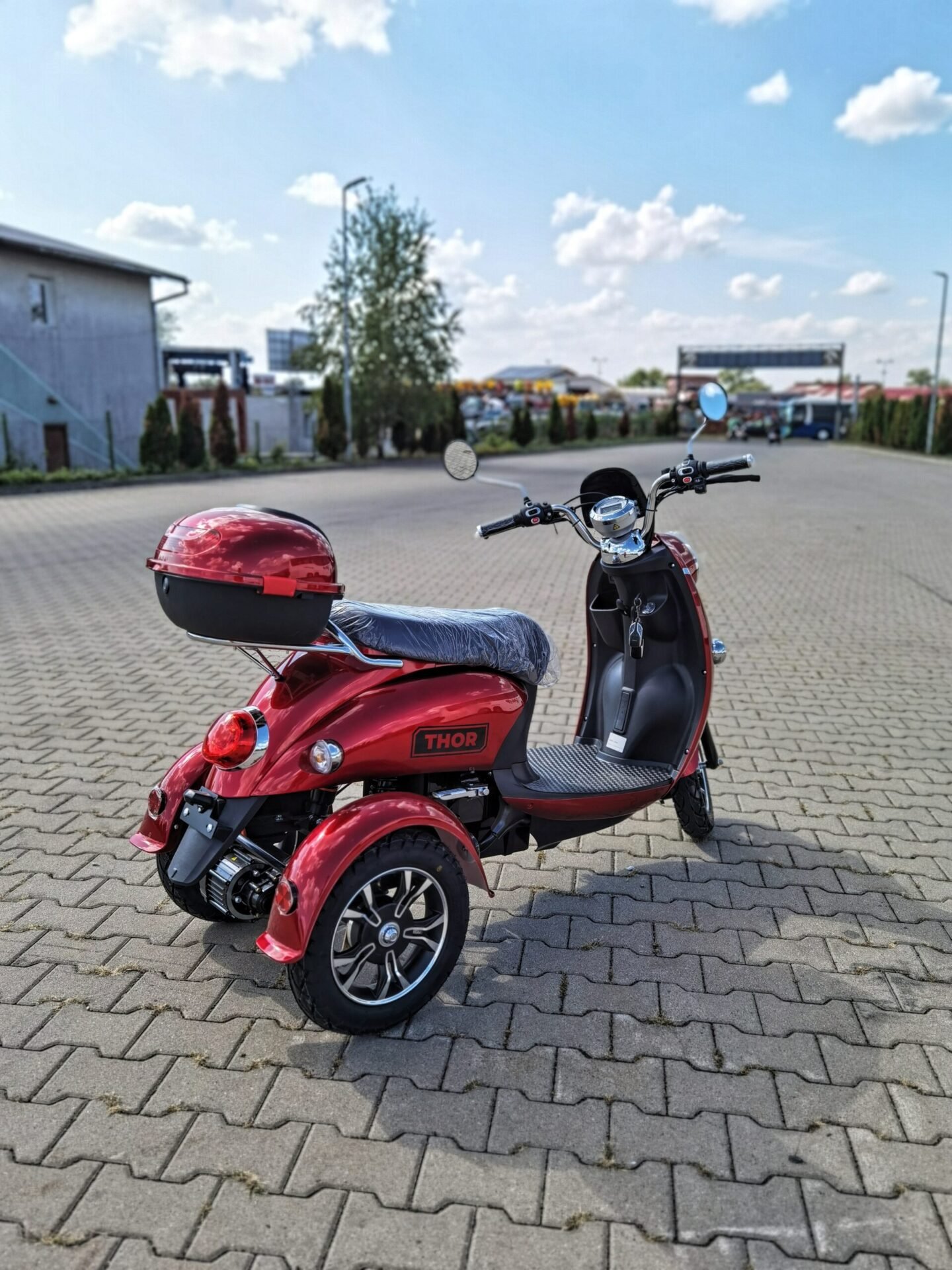 Triciclu electric 800W Thor Spyder rosu fara permis 60V20Ah 25km/h TRANSPORT GRATUIT - imagine 5